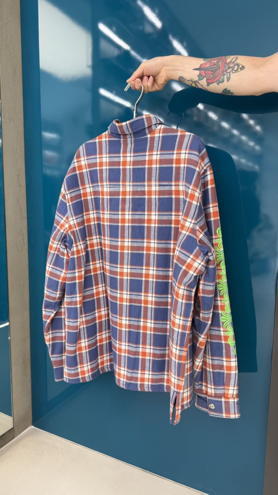 Chrome Hearts Ultra Rare Chrome Hearts Padded Flannel Shirt Floral Jacket Size US XXL / EU 58 / 5 - 2 Thumbnail