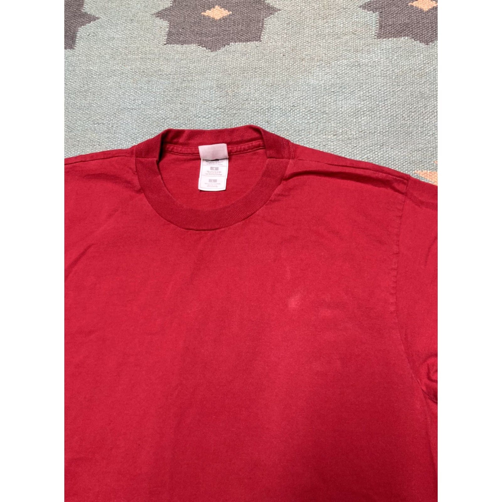 Fruit Of The Loom VINTAGE 90s Fruit of the Loom Blank T-Shirt Large Red Mens Shirt Size US L / EU 52-54 / 3 - 2 Thumbnail