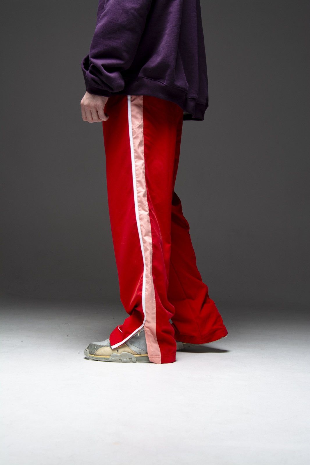 Nike × Vintage Vintage nylon truck pants Nike drill red Size US 34 / EU 50 - 4 Thumbnail