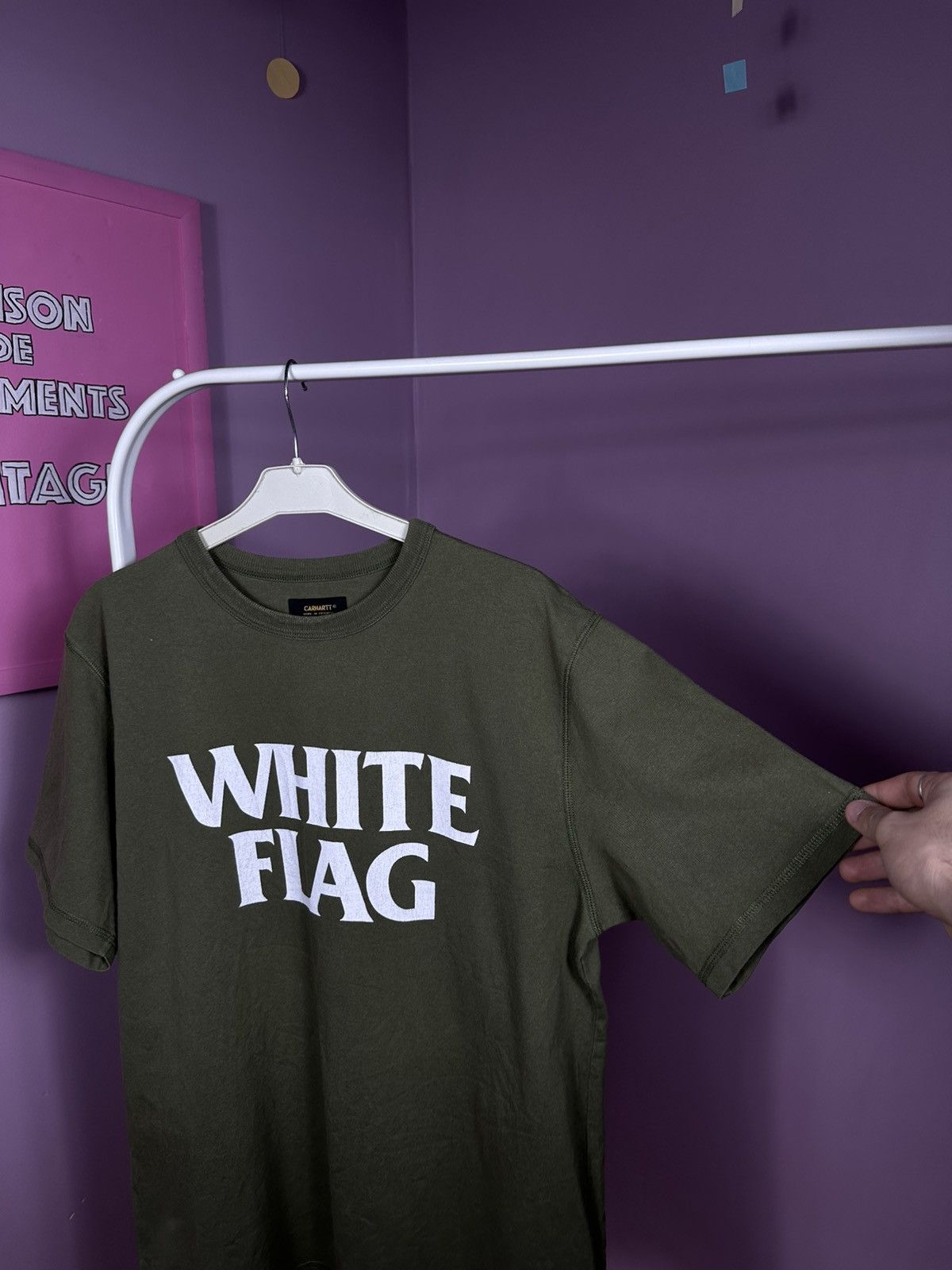 Carhartt Wip Carhartt WIP S/S White Flag T-Shirt Khaki Cotton Size M Size US M / EU 48-50 / 2 - 6 Thumbnail