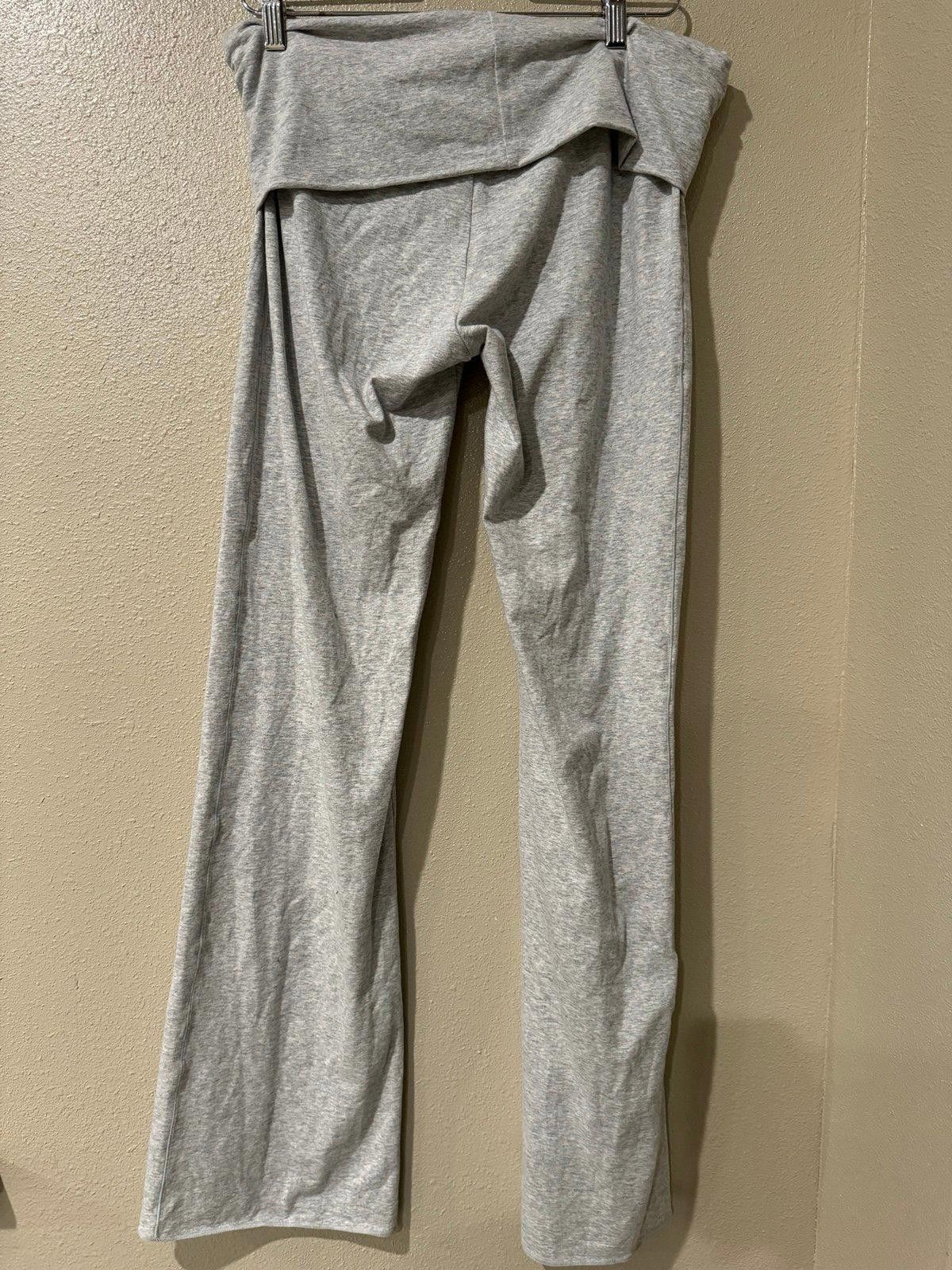 Kim Kardashian skim cotton jersey fold over pant light heather gray Size 40" / US 18 - 3 Thumbnail