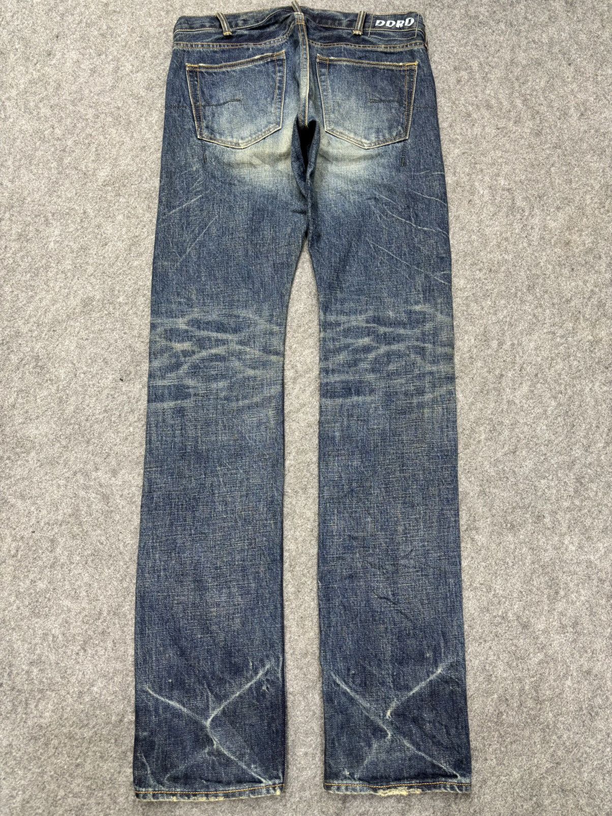 Japanese Brand 💥90s Denim Character💥DDRD Skinny Blue Wash Denim F640 Size US 33 - 24 Thumbnail