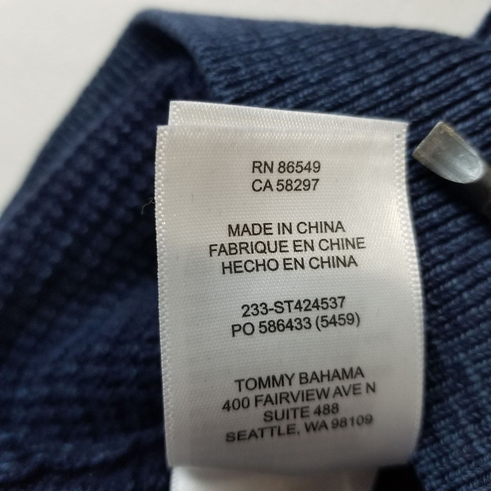 Tommy Bahama Tommy Bahama Sweater Men’s XL Blue Tidemark Half Zip Texture Size US XL / EU 56 / 4 - 7 Thumbnail