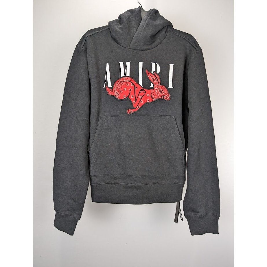 Amiri o1rshd1 CNY Rabbit Logo Hoodie in Black Size US L / EU 52-54 / 3 - 3 Thumbnail