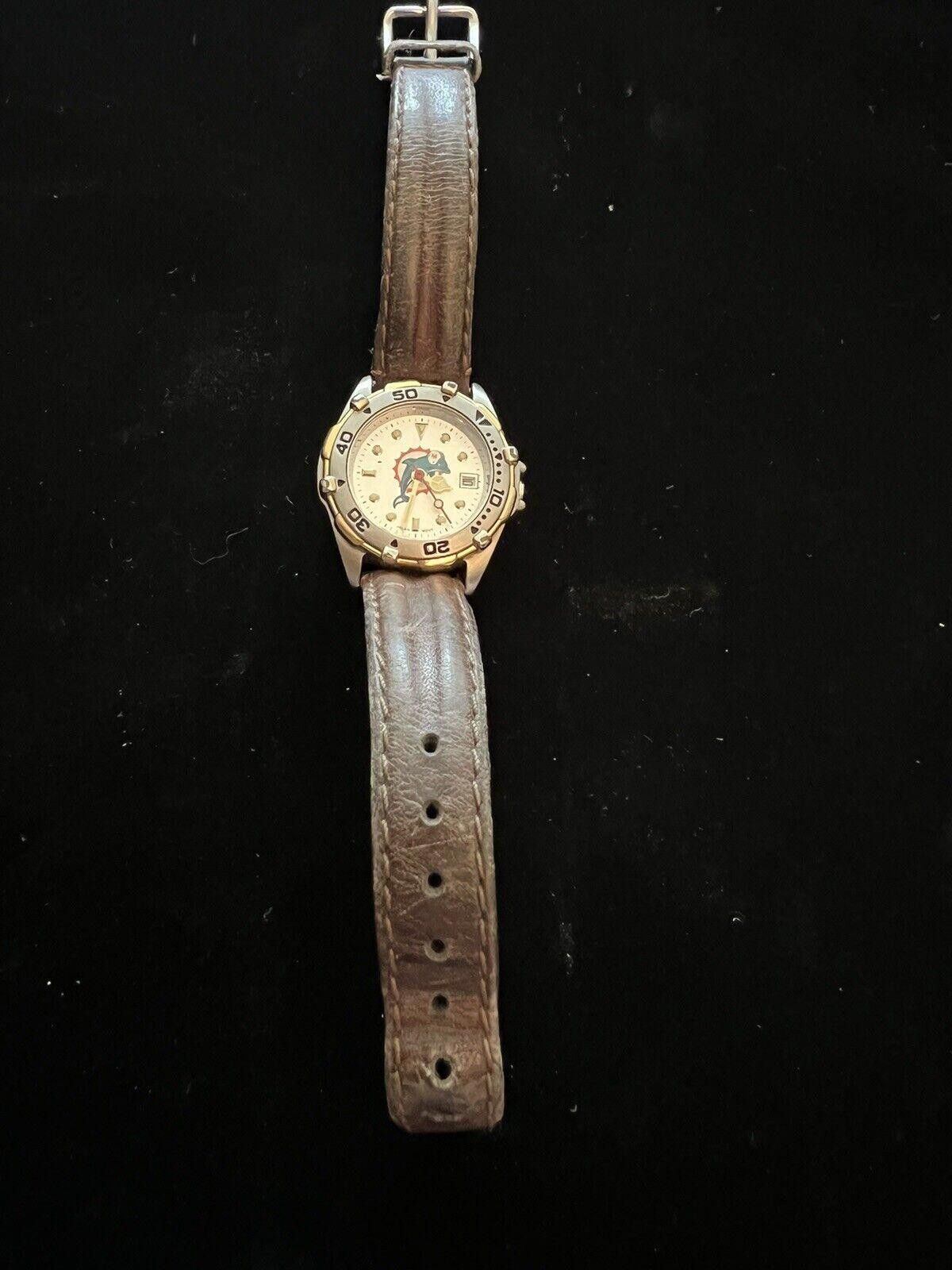 Designer Miami Dolphins Ladies Vintage Watch Working Size ONE SIZE - 5 Thumbnail