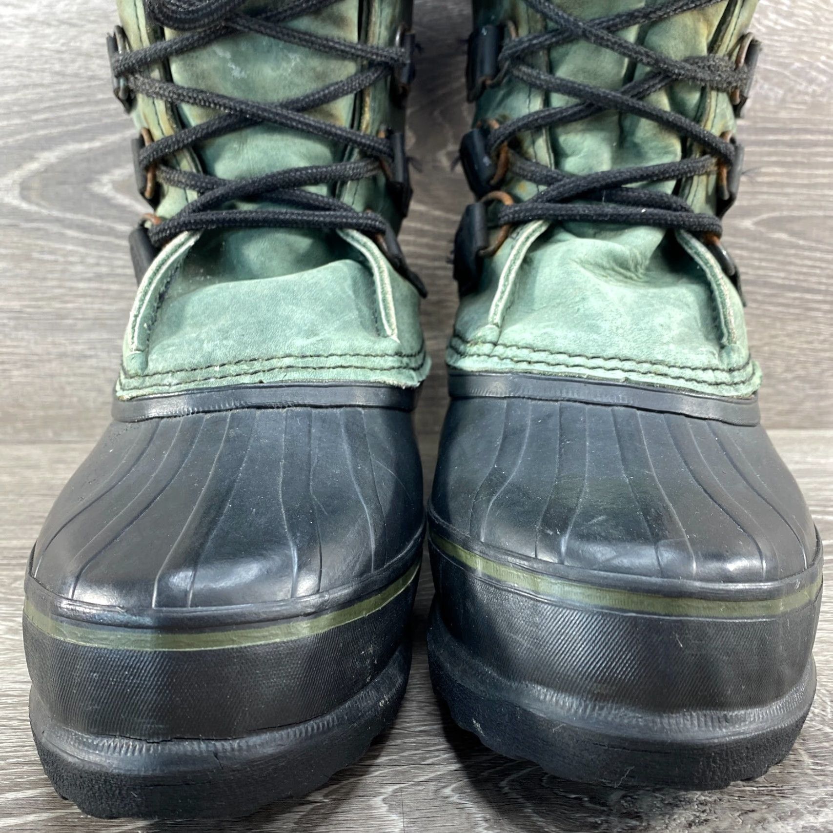 SOREL VINTAGE Sorel Alpine Green Kaufman Canada Insulated Winter Leather Rubber Duck Boots 9 Size US 9 / IT 39 - 4 Thumbnail