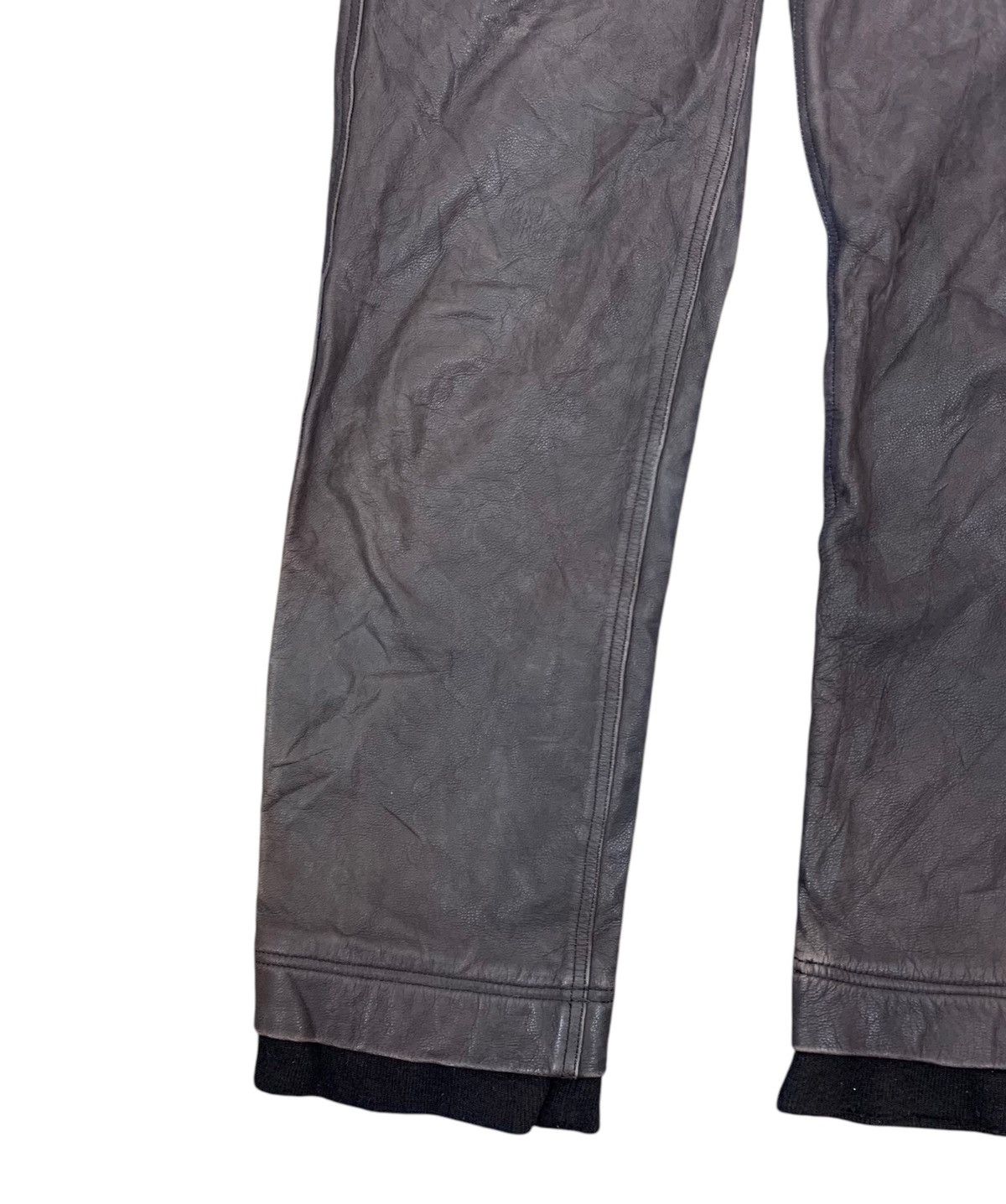 If Six Was Nine VINTAGE JIMSINN TOKYO PUNKER LEATHER PANT Size US 32 / EU 48 - 5 Thumbnail