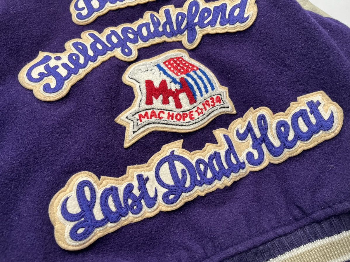 Vintage Machopes Bullet Last Dead Heat Leather Varsity Jacket Size US M / EU 48-50 / 2 - 23 Thumbnail