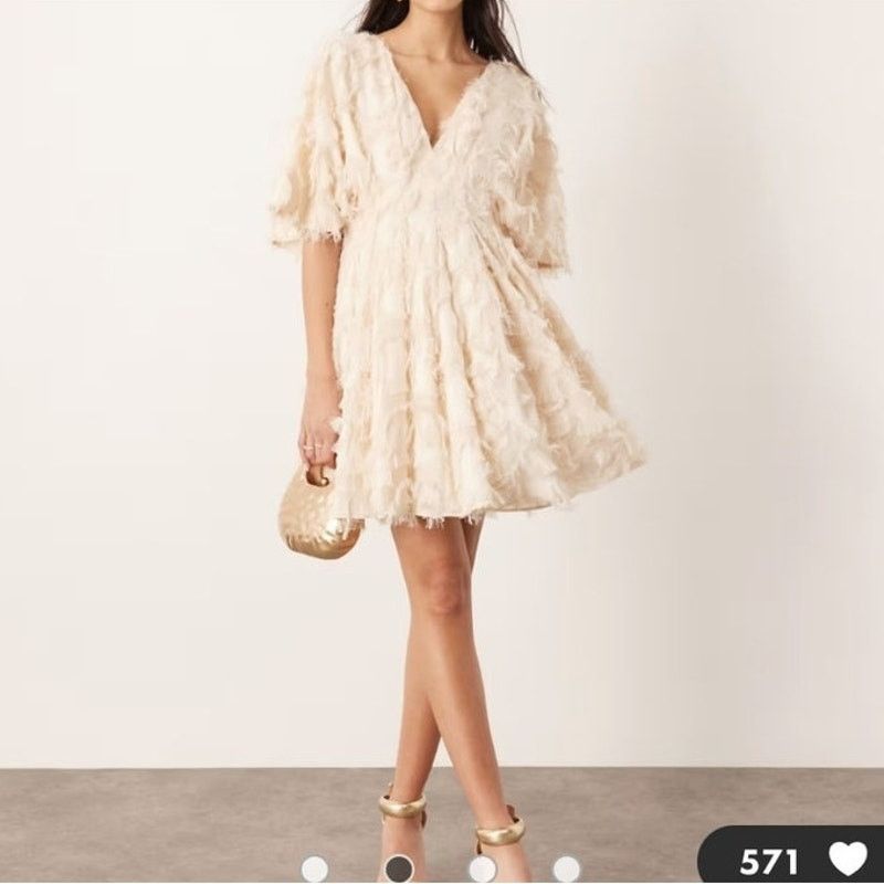 gold dress coast A Line Frill Dress Coast To Coast main image 0