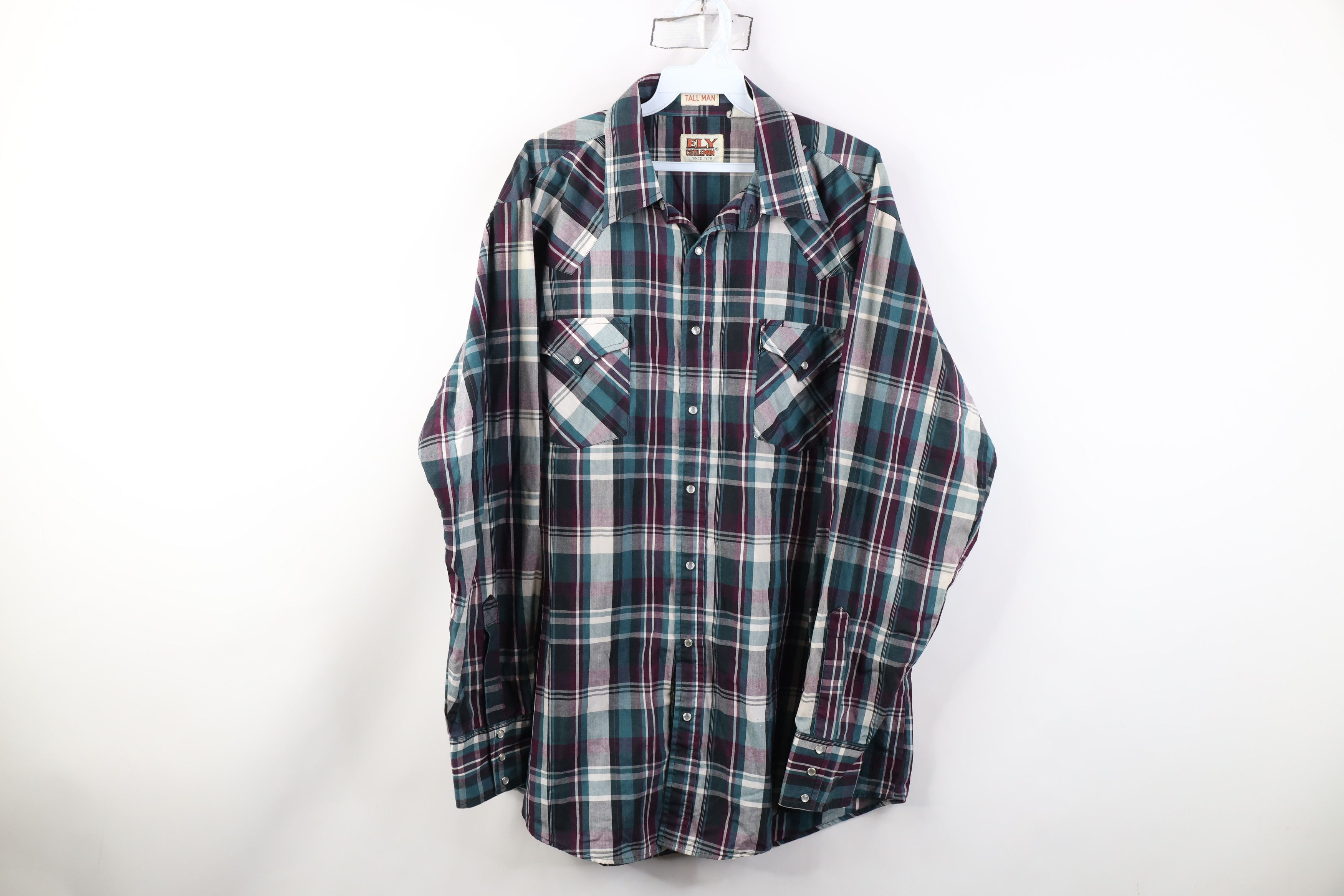 Vintage Vintage 70s Rockabilly Western Rodeo Snap Button Shirt Size US L / EU 52-54 / 3 - 1 Thumbnail