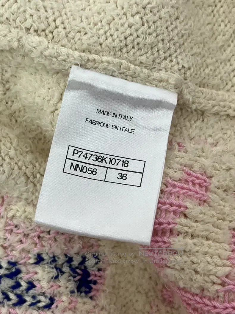 Chanel Chanel 23p popular white letter graffiti towel long cardig Size XS / US 0-2 / IT 36-38 - 6 Thumbnail