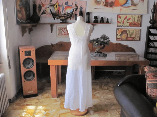 Vintage Splendida Camicia da Notte / Nightgown , Italy 1940s Size L / US 10 / IT 46 - 7 Thumbnail
