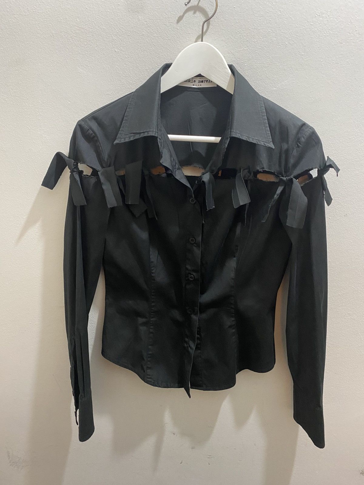 FRANKIE MORELLO BLACK COTTON SHIRT