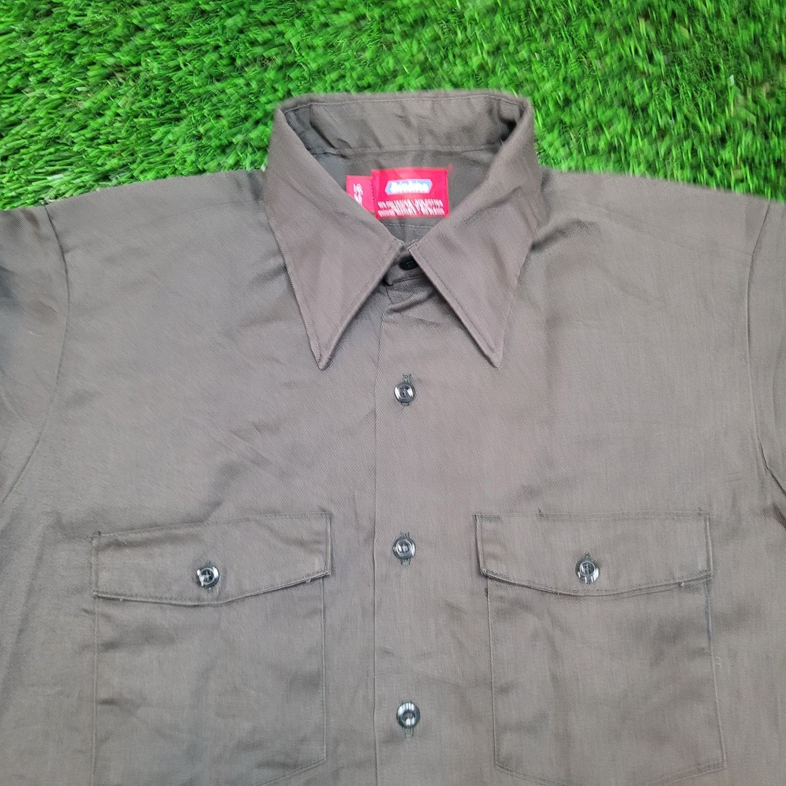 Dickies VTG 90s Dickies USA Made Work Shirt Boxy L (Slim Fit) Tag M Size US L / EU 52-54 / 3 - 2 Thumbnail