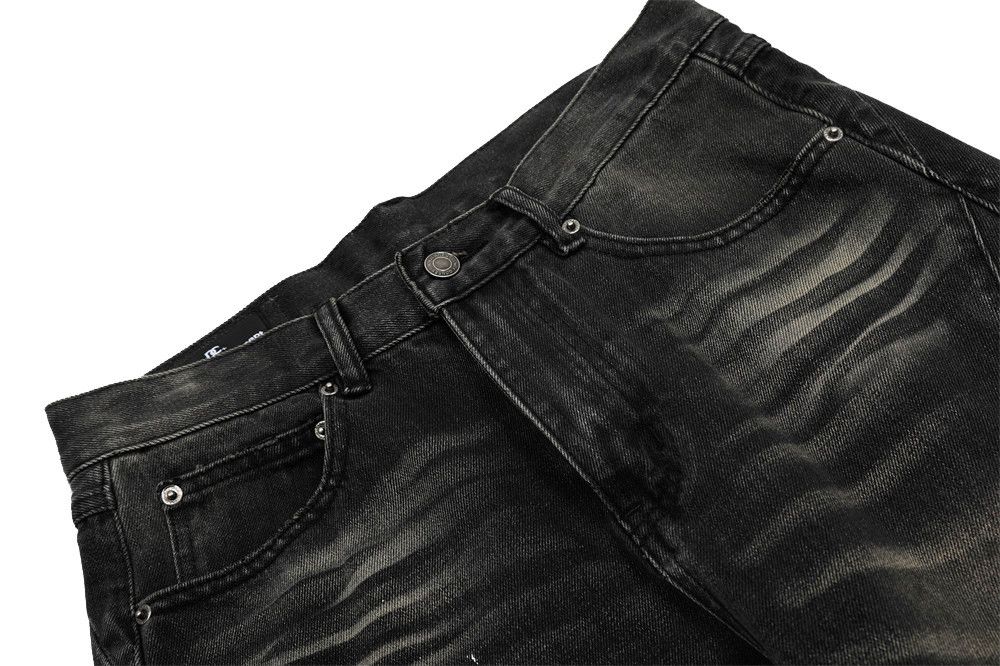 Japanese Brand × Jean Distressed washed loose ink-splashed wide-leg jeans Size US 32 / EU 48 - 4 Thumbnail