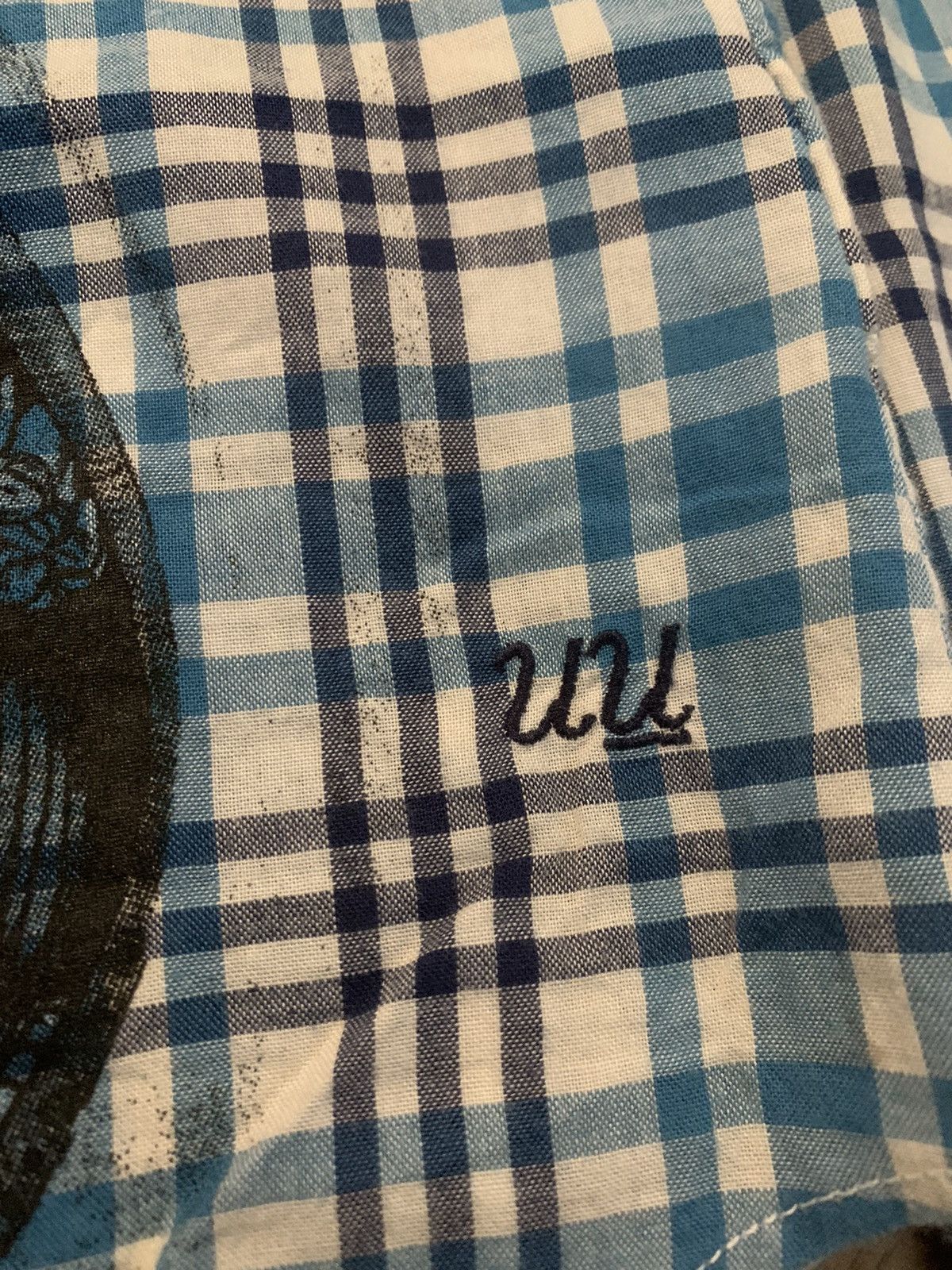 Japanese Brand × Undercover × Uniqlo UNDERCOVER X UNIQLO printed plaid shirt gothic vkei style Size US M / EU 48-50 / 2 - 10 Thumbnail