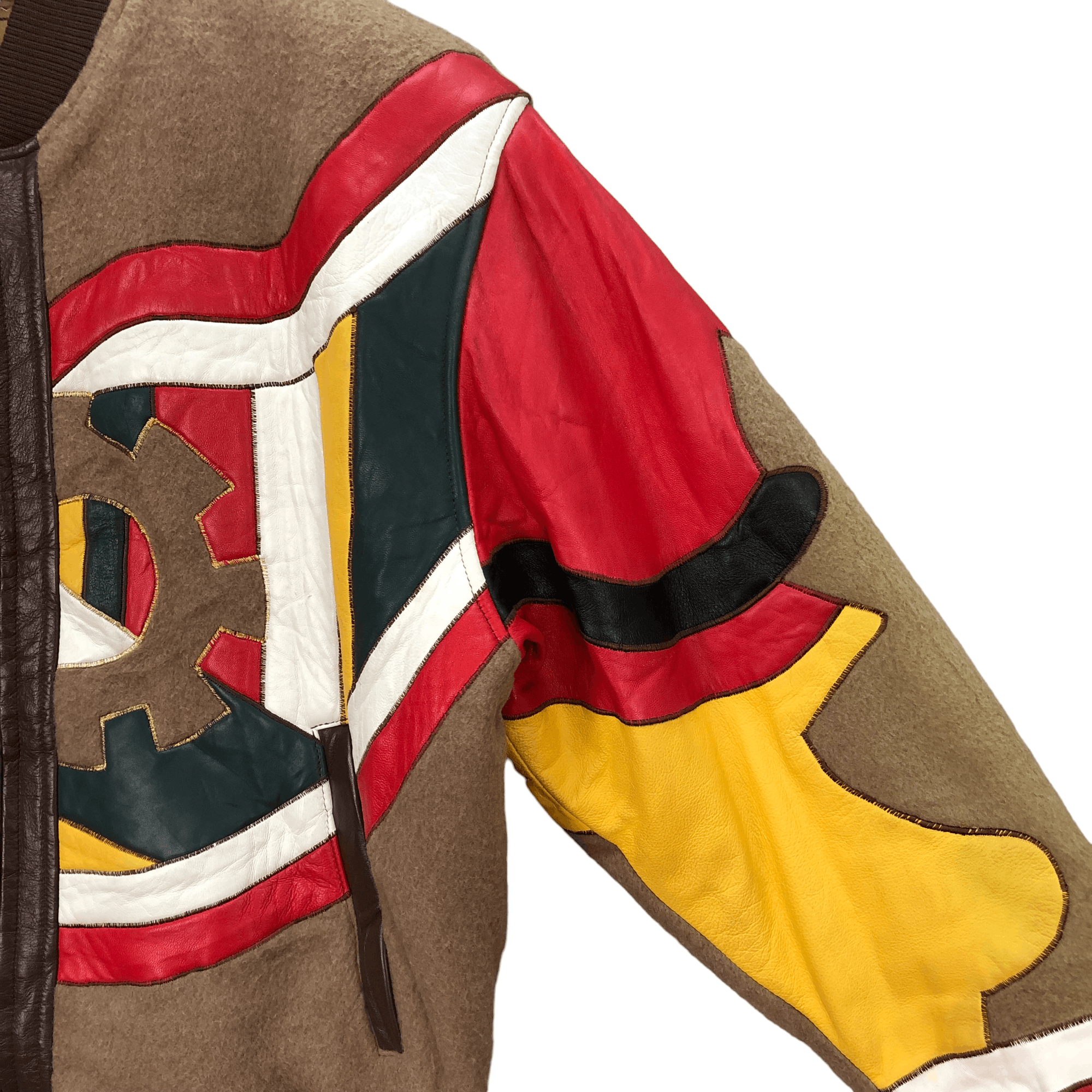 Japanese Brand JOSEPH EREUIL COLORFUL SHEEP LEATHER WOOL BOMBER #5764-206 Size US L / EU 52-54 / 3 - 8 Thumbnail