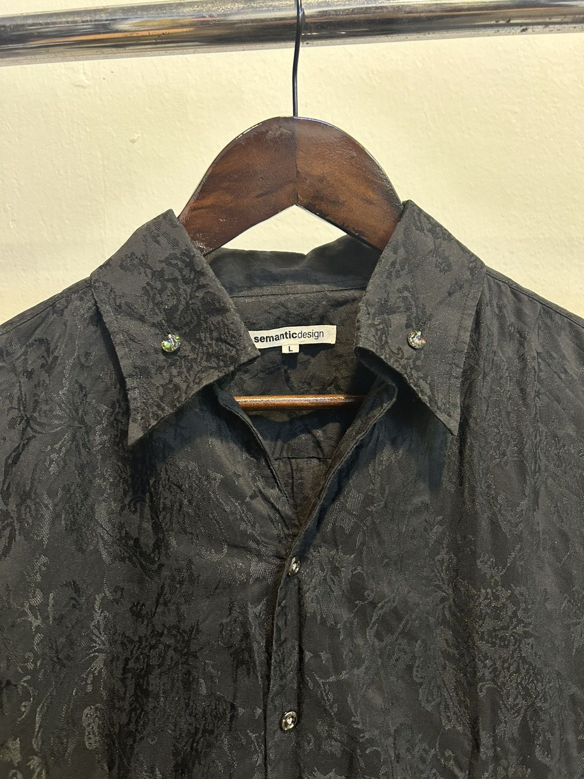 If Six Was Nine Gothic Punk Button Up Diamond Semanticdesign Size US L / EU 52-54 / 3 - 3 Thumbnail