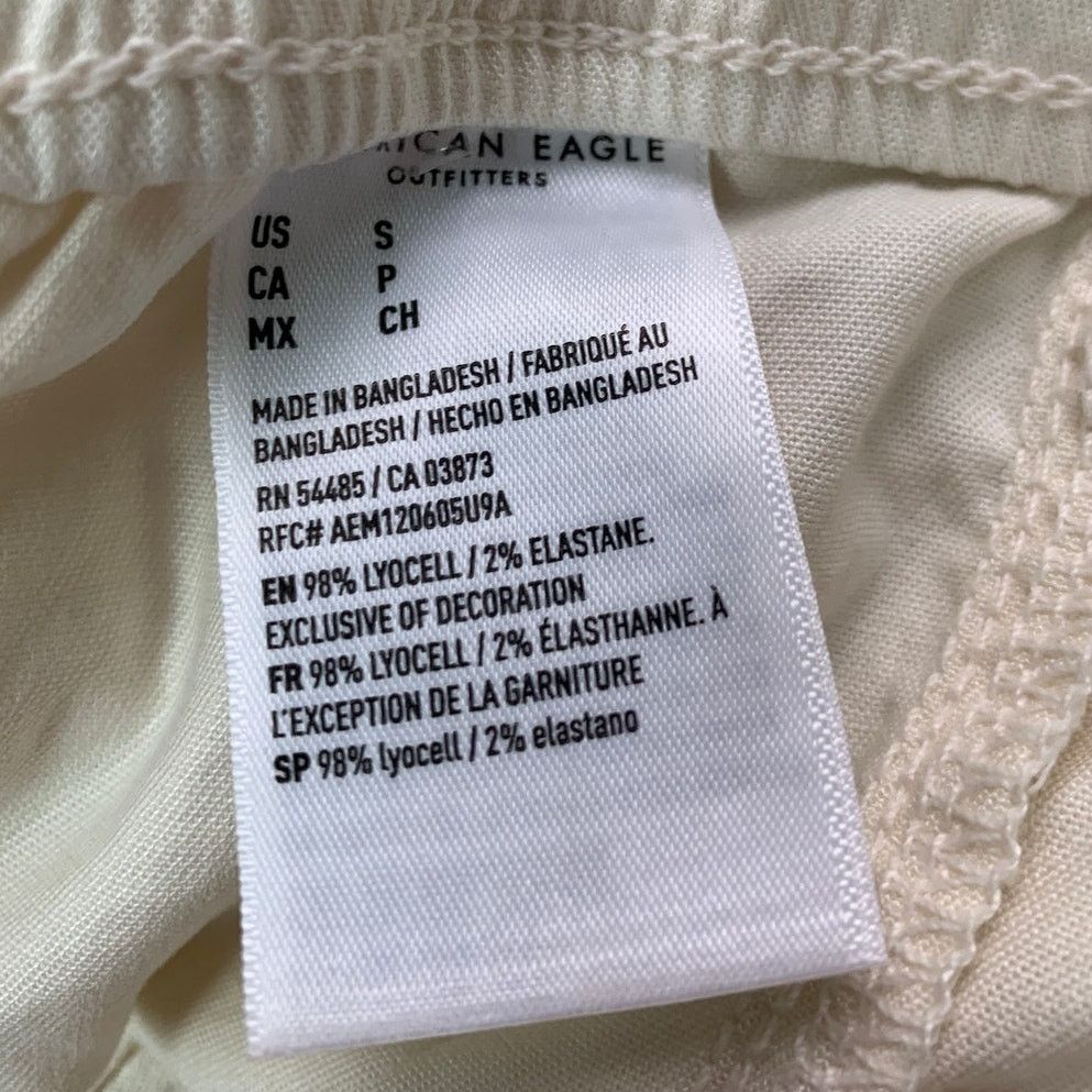 American Eagle Outfitters New American Eagle Womens Small White Shorts w Front Pockets Size 30" / US 8 / IT 44 - 4 Thumbnail