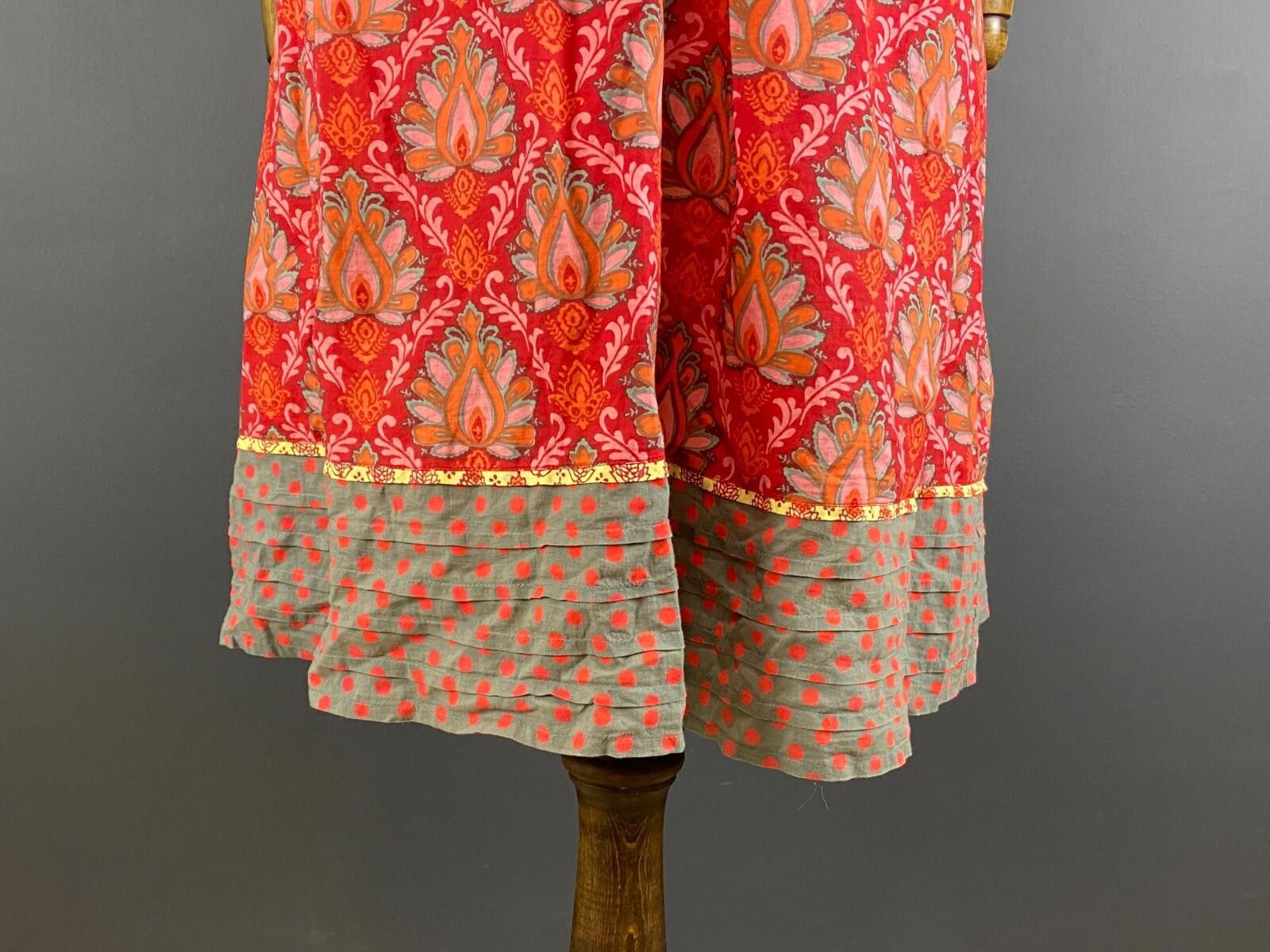 Designer Deerberg by Oska Red Floral Blouson Midi Dress Size M Size M / US 6-8 / IT 42-44 - 3 Thumbnail
