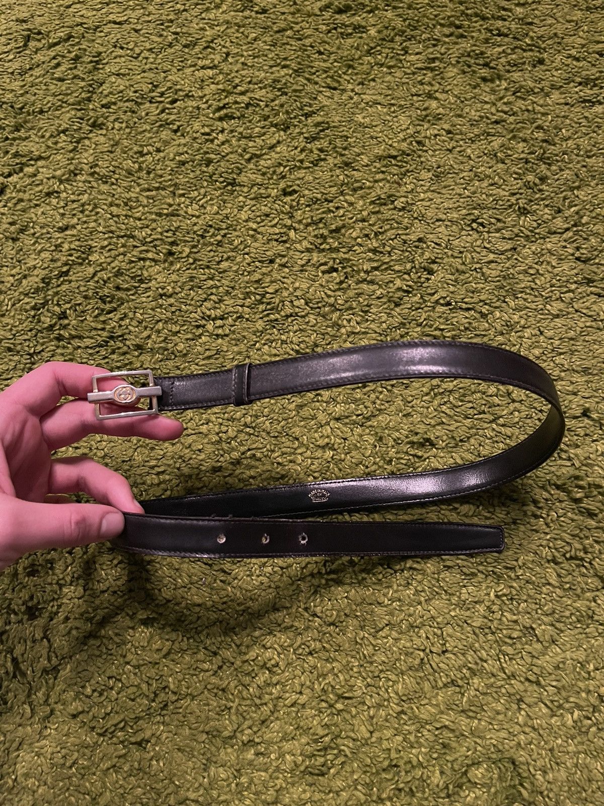 Gucci × Vintage Gucci 1990s archive vintage real leather GG belt Size ONE SIZE - 1 Thumbnail