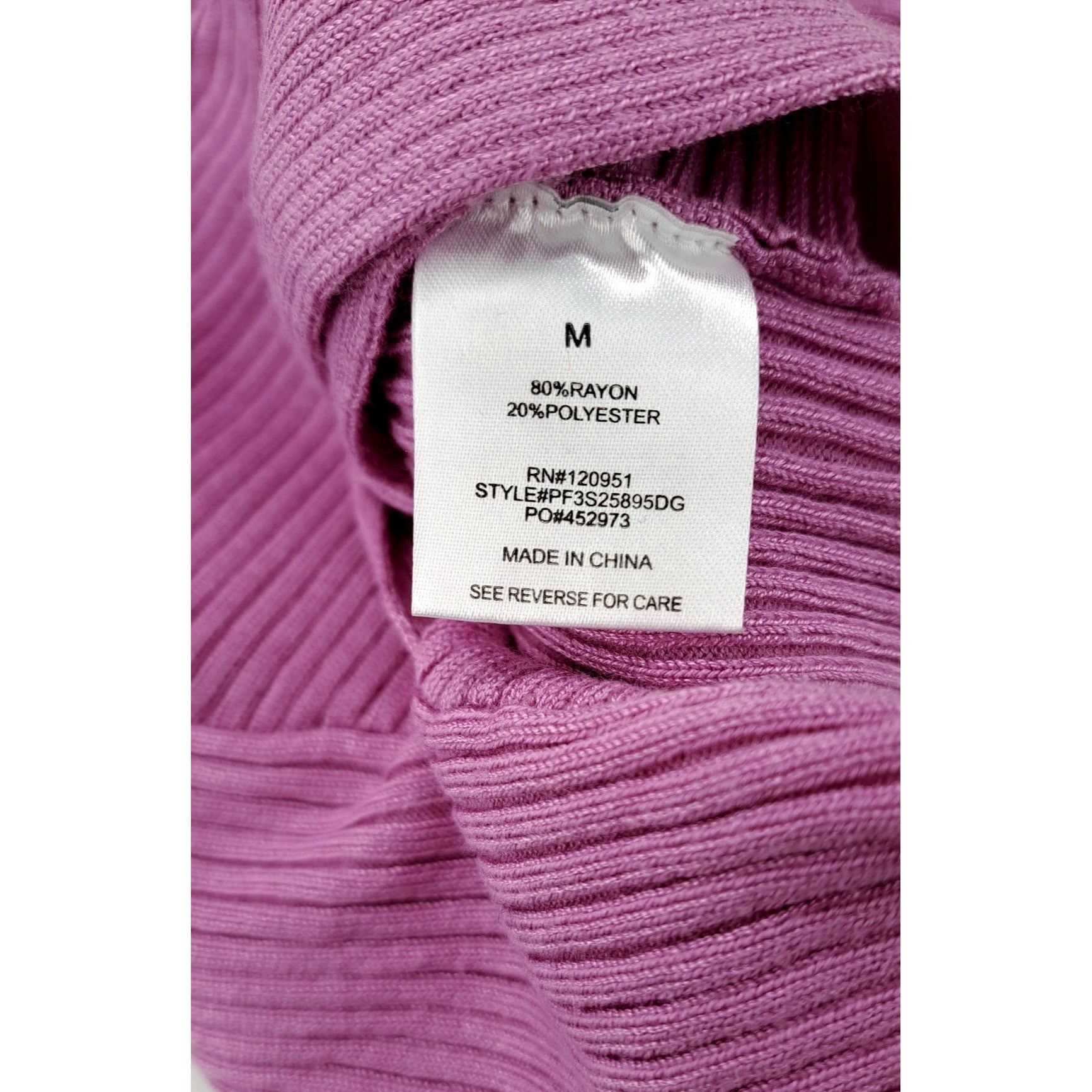 Other Pink Rose Ribbed Knit Wrap Sweater Medium Mauve Long Sleeve Size M / US 6-8 / IT 42-44 - 3 Thumbnail