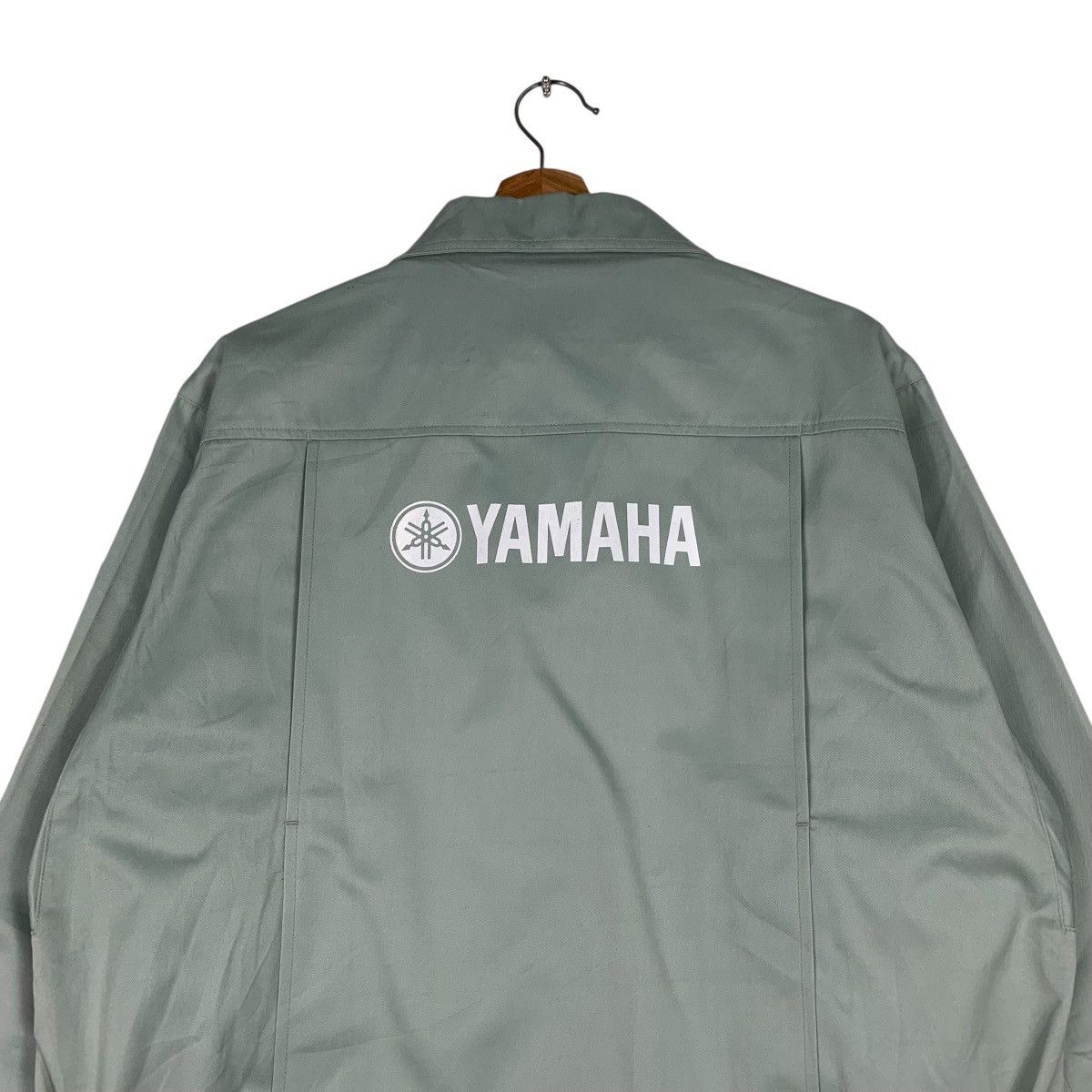 Japanese Brand YAMAHA Work Uniform Jacket Light Green #1261-C57 Size US L / EU 52-54 / 3 - 2 Thumbnail