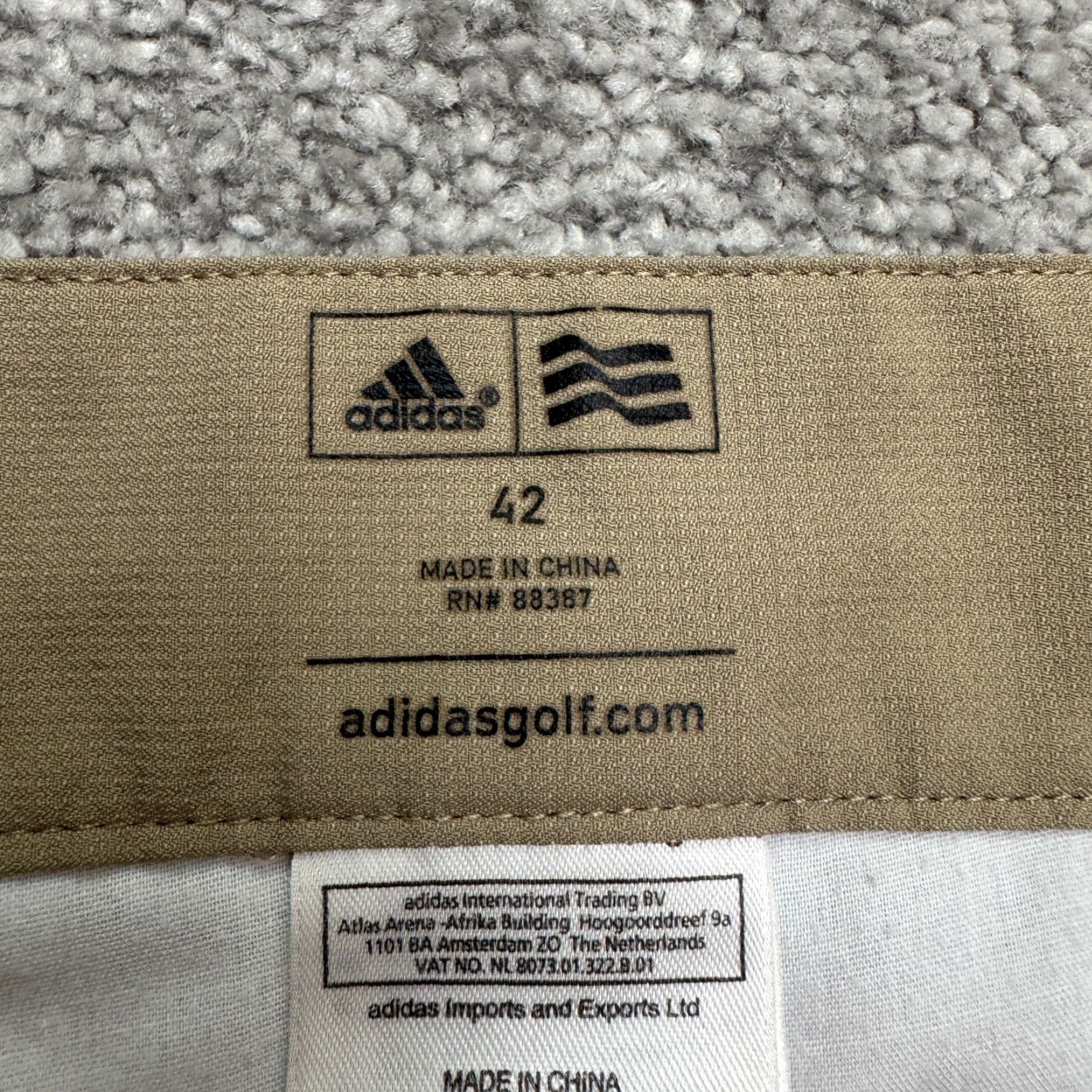 Adidas Adidas Golf Performance Chino Shorts Mens 42 Khaki Brown Flat Front Outdoor Prep Size US 42 / EU 58 - 5 Thumbnail
