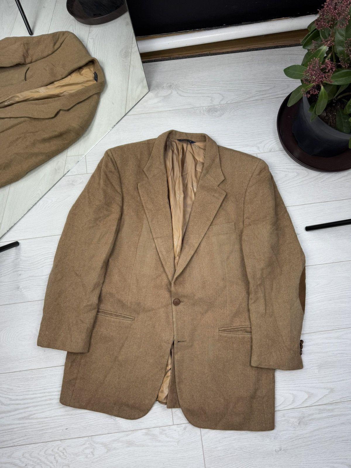 Burberry × Vintage Vintage Burberry Cashmere Rare Luxury Blazer Jacket Size 42R - 1 Thumbnail