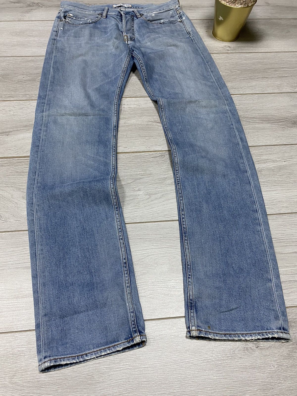 Vintage Stone Island badge distressed denim jeans Size US 32 / EU 48 - 8 Thumbnail