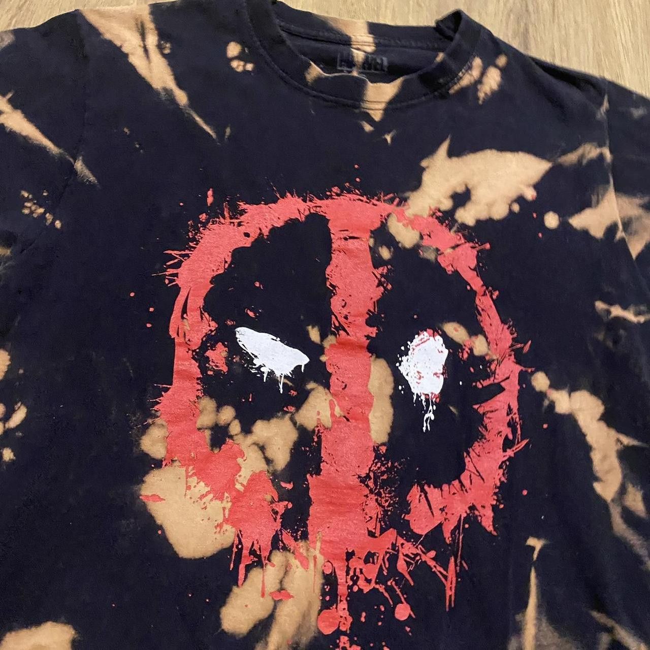 Marvel Comics Deadpool tie dye tee in black and pink Size US S / EU 44-46 / 1 - 3 Thumbnail