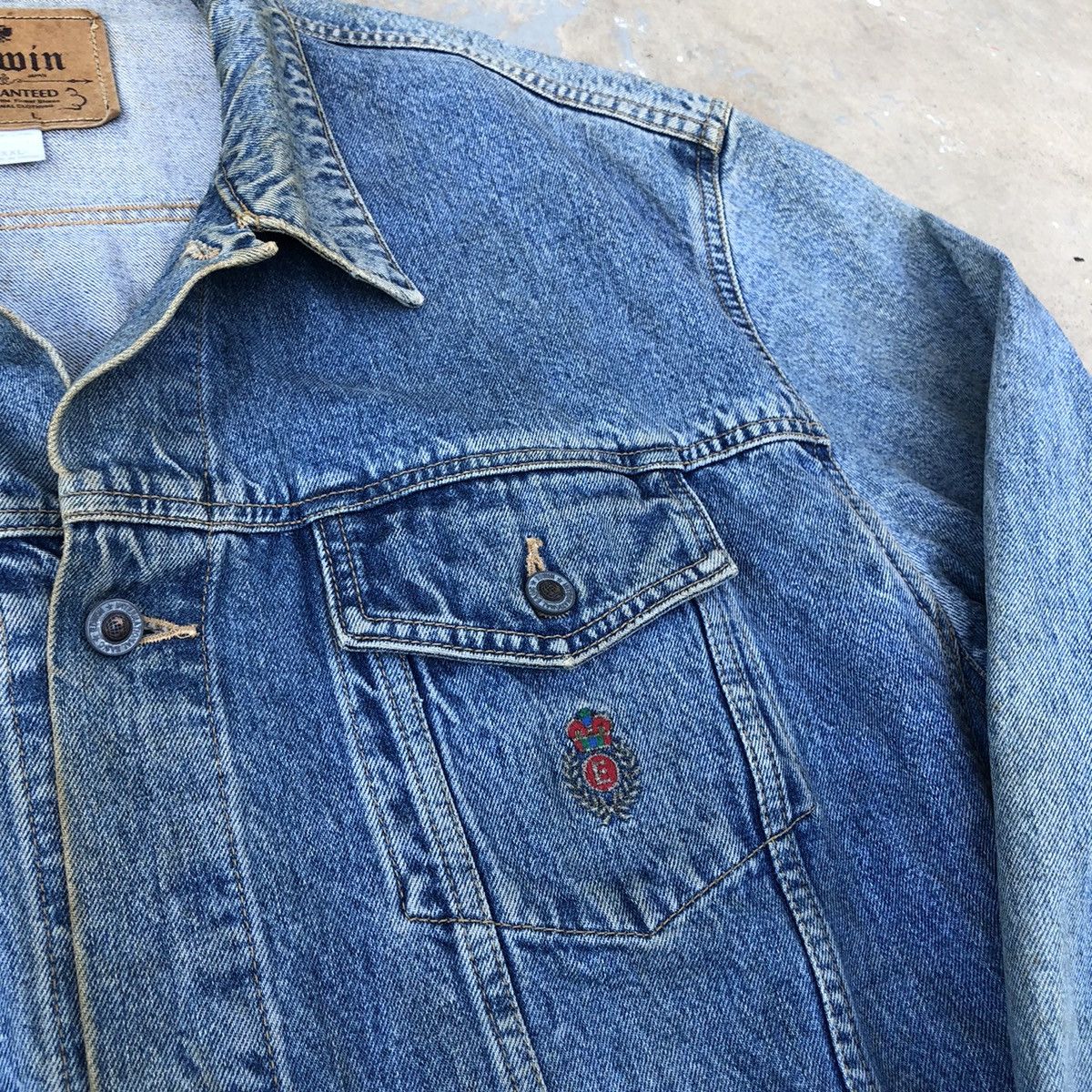 Edwin Vintage Edwin Men’s Embellished Denim Trucker Jacket Size US XXL / EU 58 / 5 - 4 Thumbnail