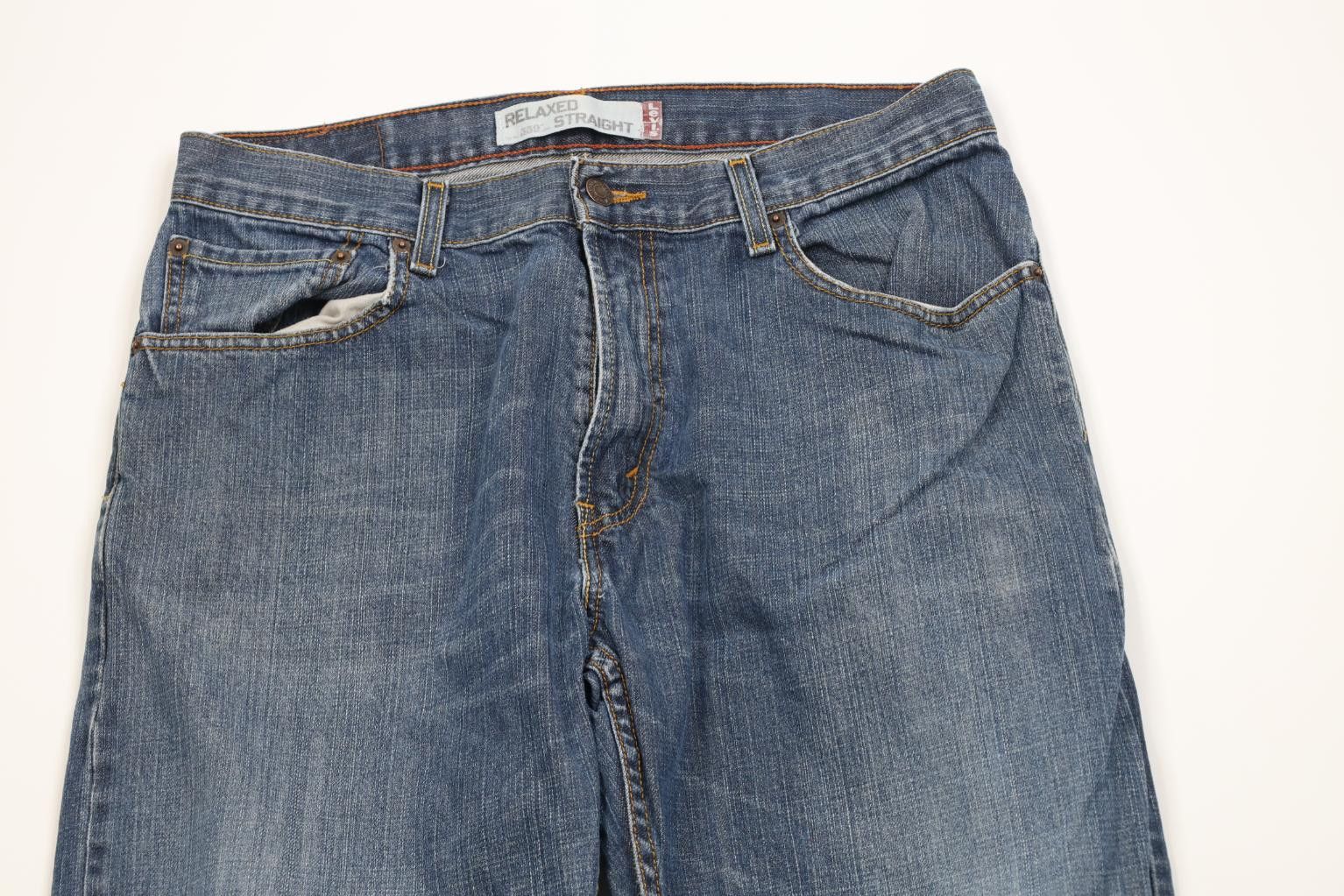 Levi's Vintage Y2K Levis 559 Relaxed Straight Wide Leg Jeans Blue Size US 33 - 2 Thumbnail