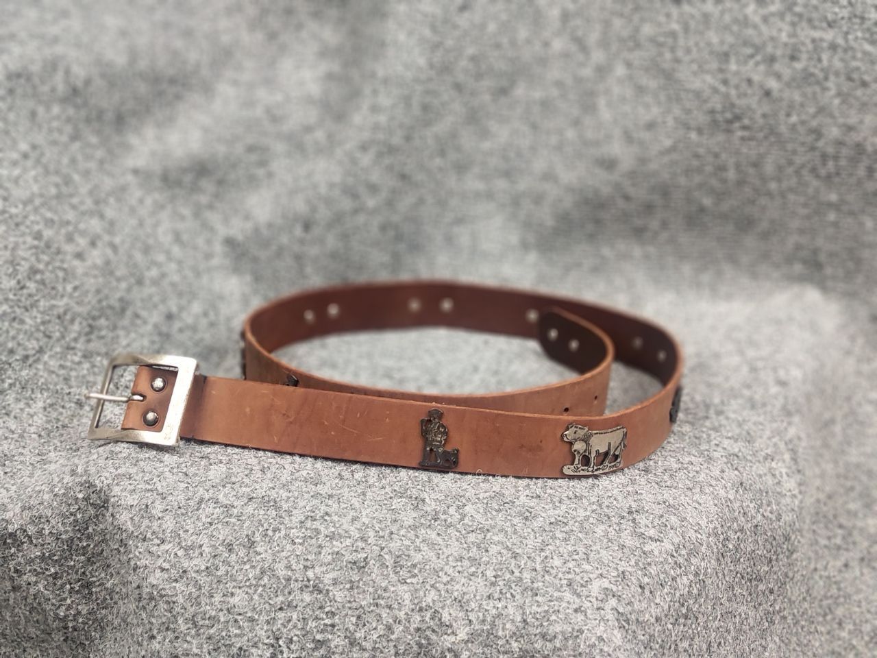 Etro Vintage 90's Etro Leather Metal iconic cows belt Old Money Size ONE SIZE - 5 Thumbnail