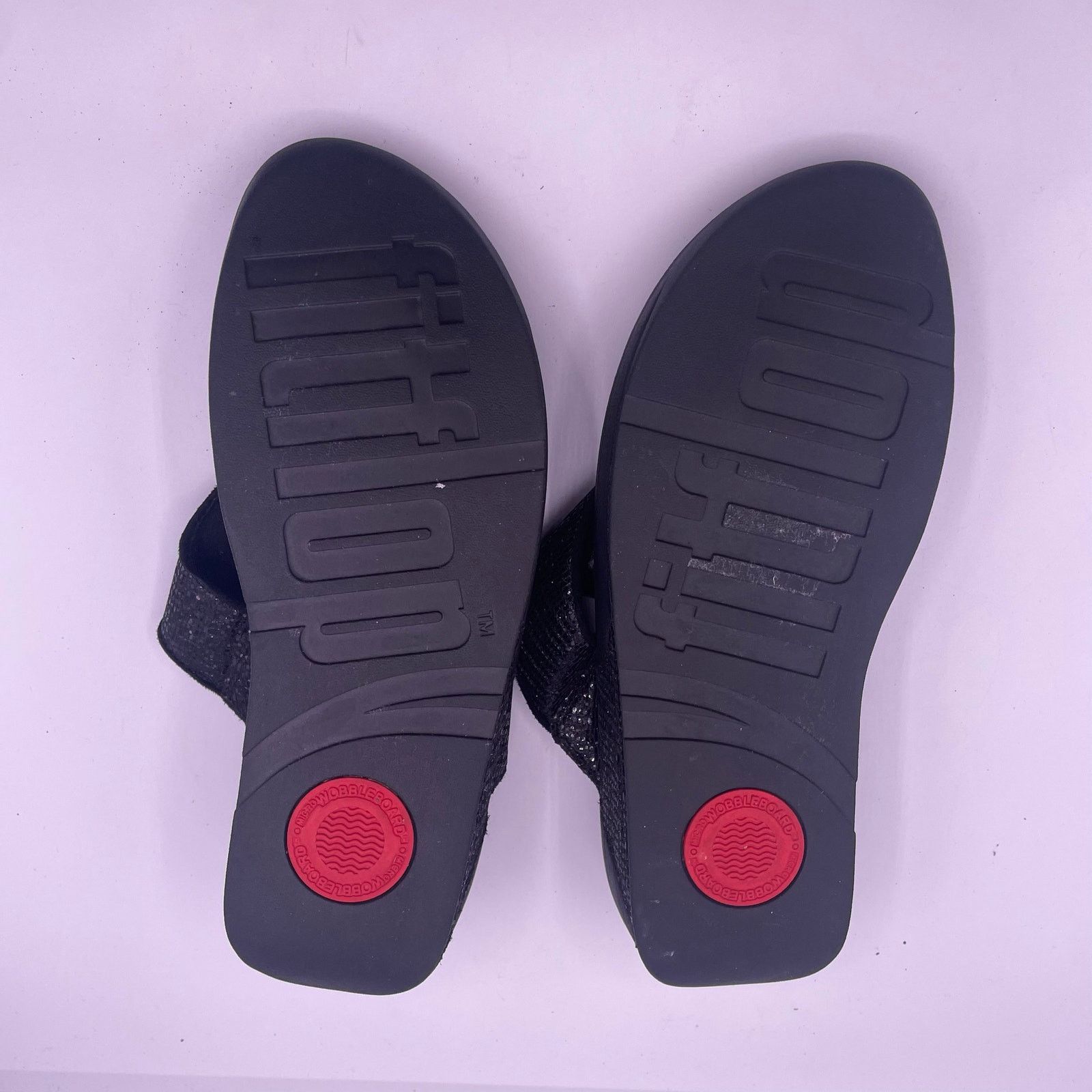 Other Fitflop Lulu Superglitz Thong Sandals Black Comfort Womens 9 Size US 9 / IT 39 - 8 Thumbnail