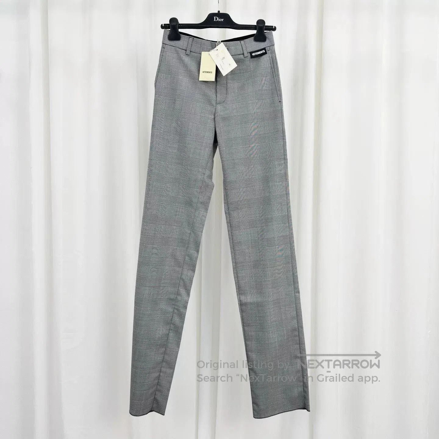 Vetements Vetements Logo Checkered Wool Casual Trousers. Size 28" / US 6 / IT 42 - 1 Thumbnail