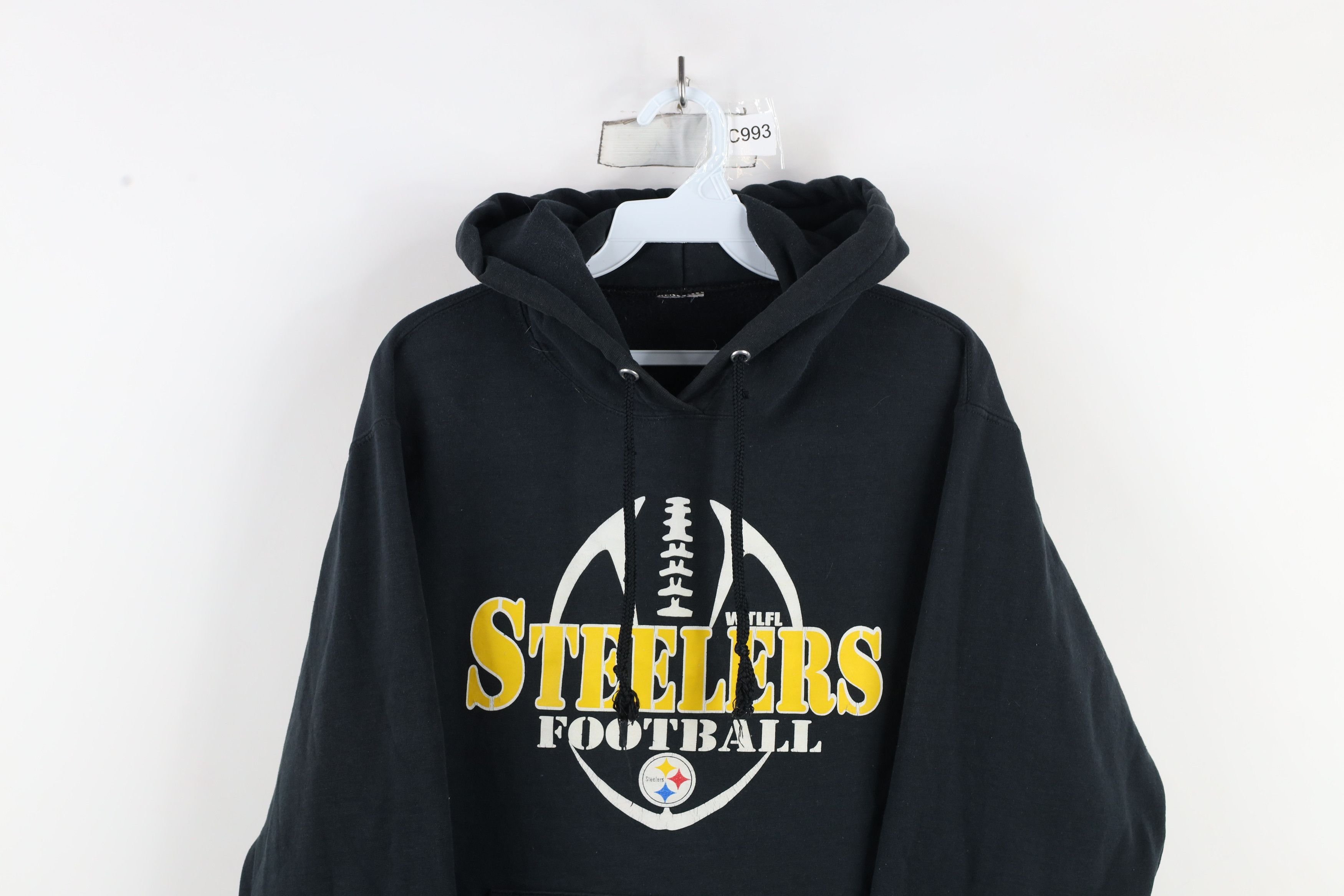Vintage Vintage Spell Out Pittsburgh Steelers Football Hoodie Black Size US S / EU 44-46 / 1 - 2 Thumbnail