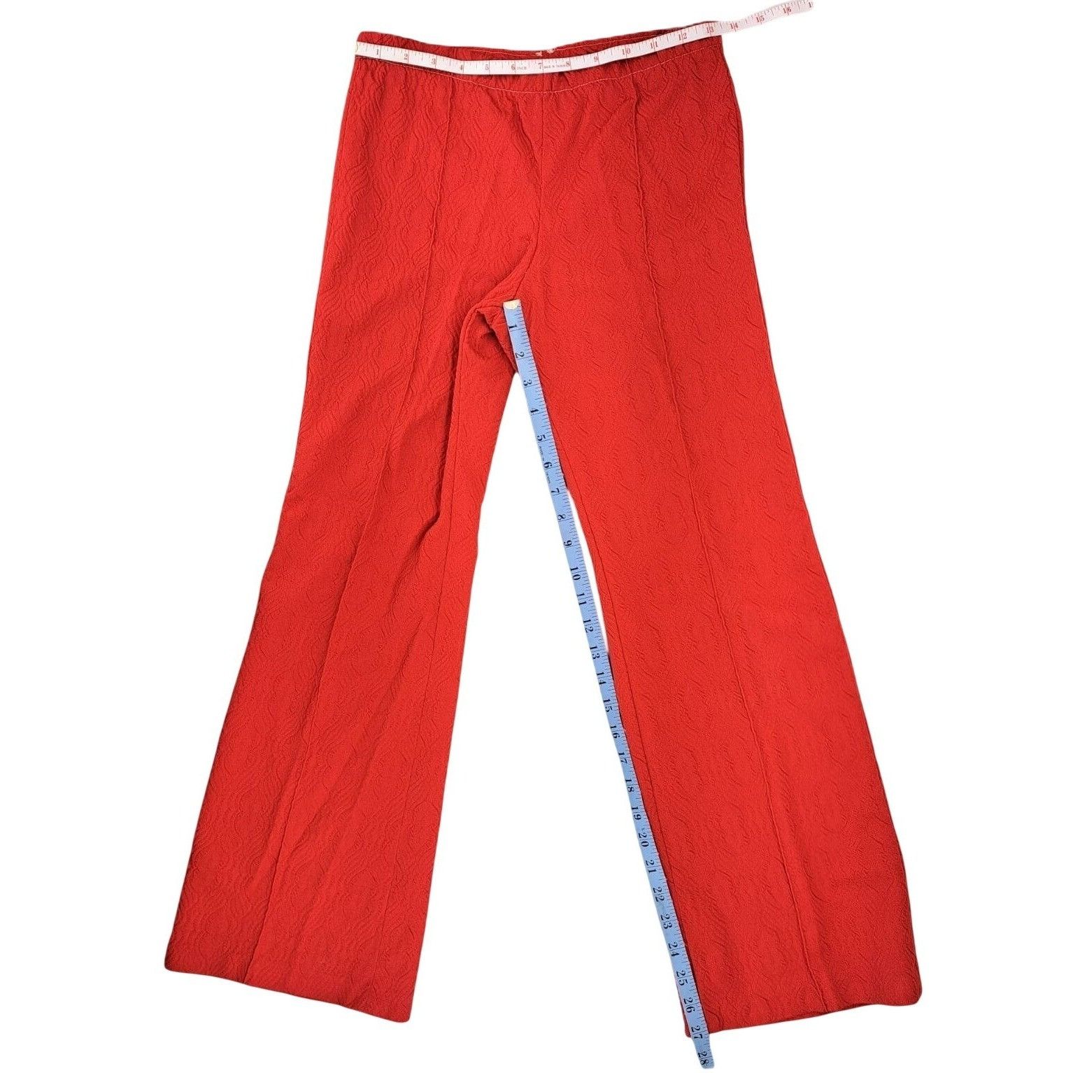 Handmade Vintage Handmade Polyester Pants Textured Stitched Crease 4 Size 27" / US 4 / IT 40 - 7 Thumbnail