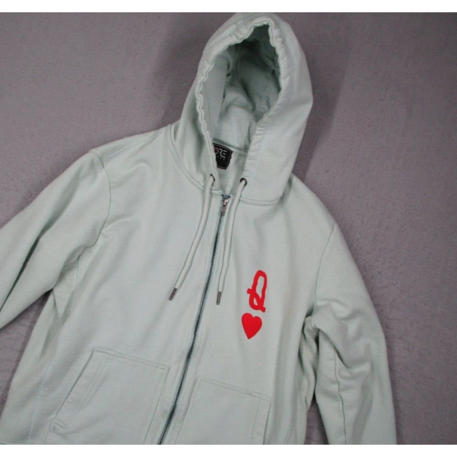 Vintage Kore Limited Women's Blue Full Zip Hoodie M Queen of Hearts Organic Korea / Activewear / Hooded / Logo / All Seasons / Fall Spring Summer Winter Size M / US 6-8 / IT 42-44 - 2 Thumbnail