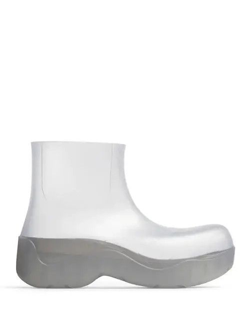Bottega Veneta o1bcso1str0225 Puddle Ankle Boots in White Size US 6 / IT 36 - 1 Thumbnail
