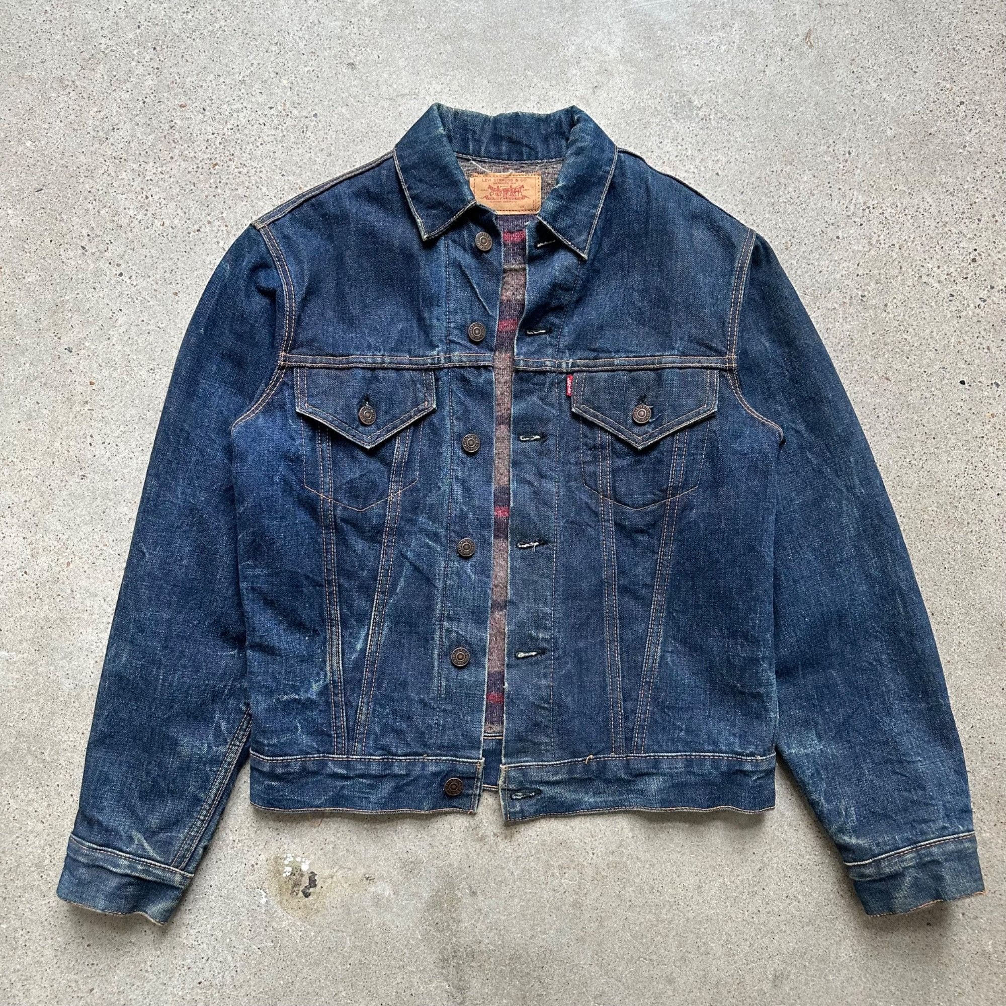 Vintage 60s Levi's Big E Blanket Lined Type Denim Jacket