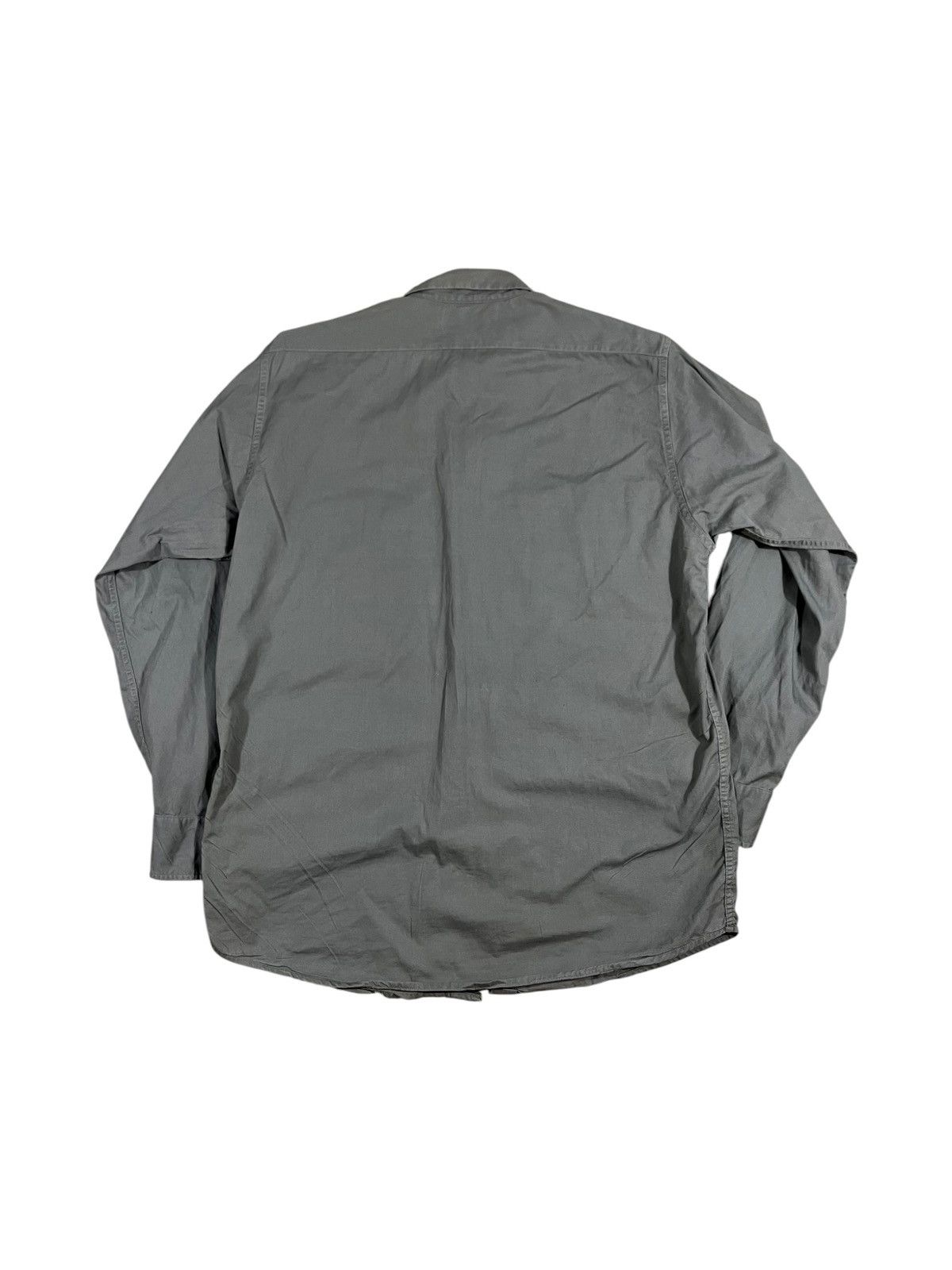 Vintage Vintage 40s Gray Cotton Work Shirt Size US M / EU 48-50 / 2 - 2 Thumbnail