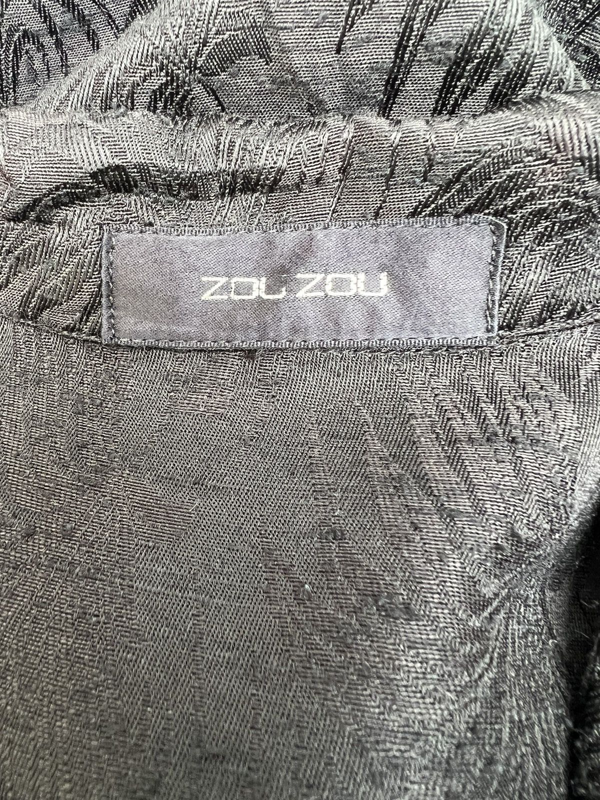 Johnbull Vintage 80s John Bull Zou Zou Raw Silk Black Jacquard Shirt Size US XL / EU 56 / 4 - 21 Thumbnail