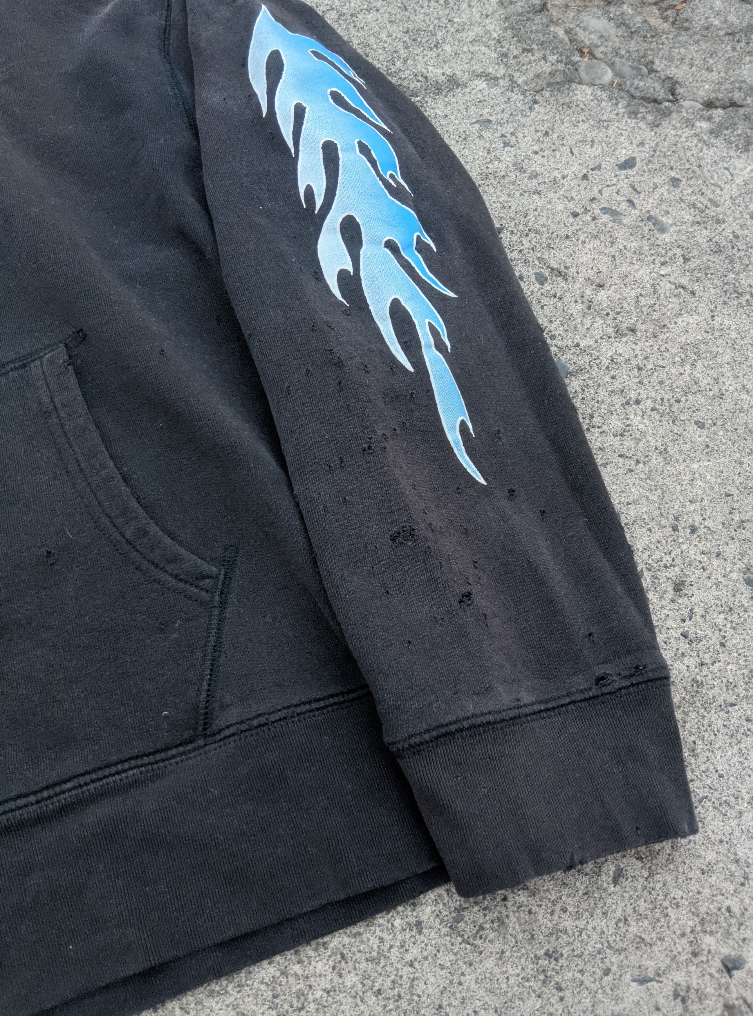 Harley Davidson Distressed type jnco affliction Harley davidson flames hood Size US L / EU 52-54 / 3 - 4 Thumbnail