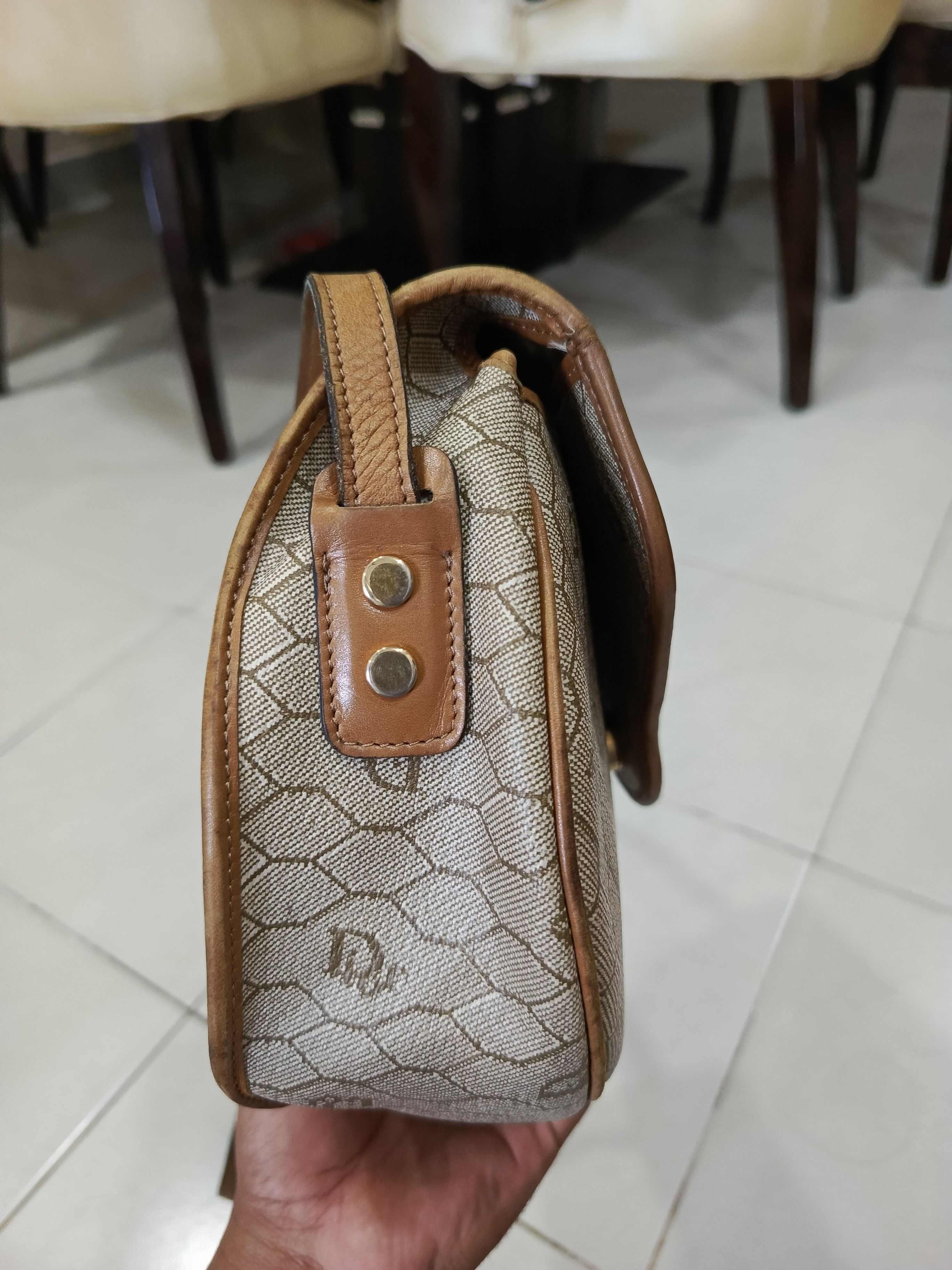 Dior Dior Leather Shoulder Bag Auth Beige Medium Women France Size ONE SIZE - 5 Thumbnail