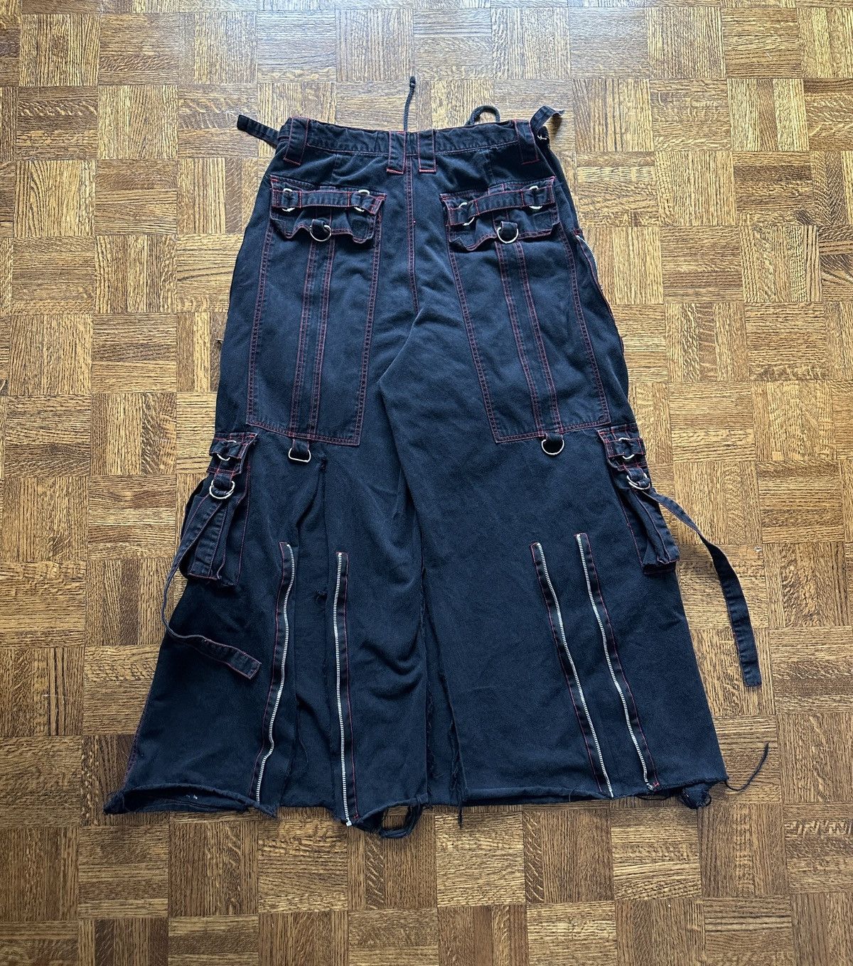 Tripp NYC × Vintage Vintage Tripp NYC Wide Leg Bondage Pants Size Large Size US 34 / EU 50 - 2 Thumbnail