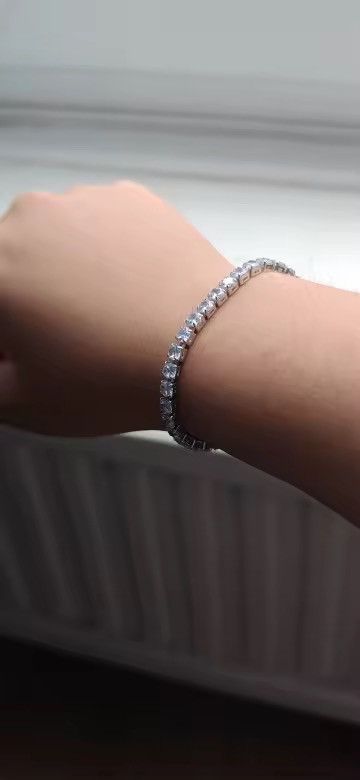 Japanese Brand Iced Out 5mm + 18 cm Cubic Zirconia Mens Crystal Chain Size ONE SIZE - 4 Thumbnail