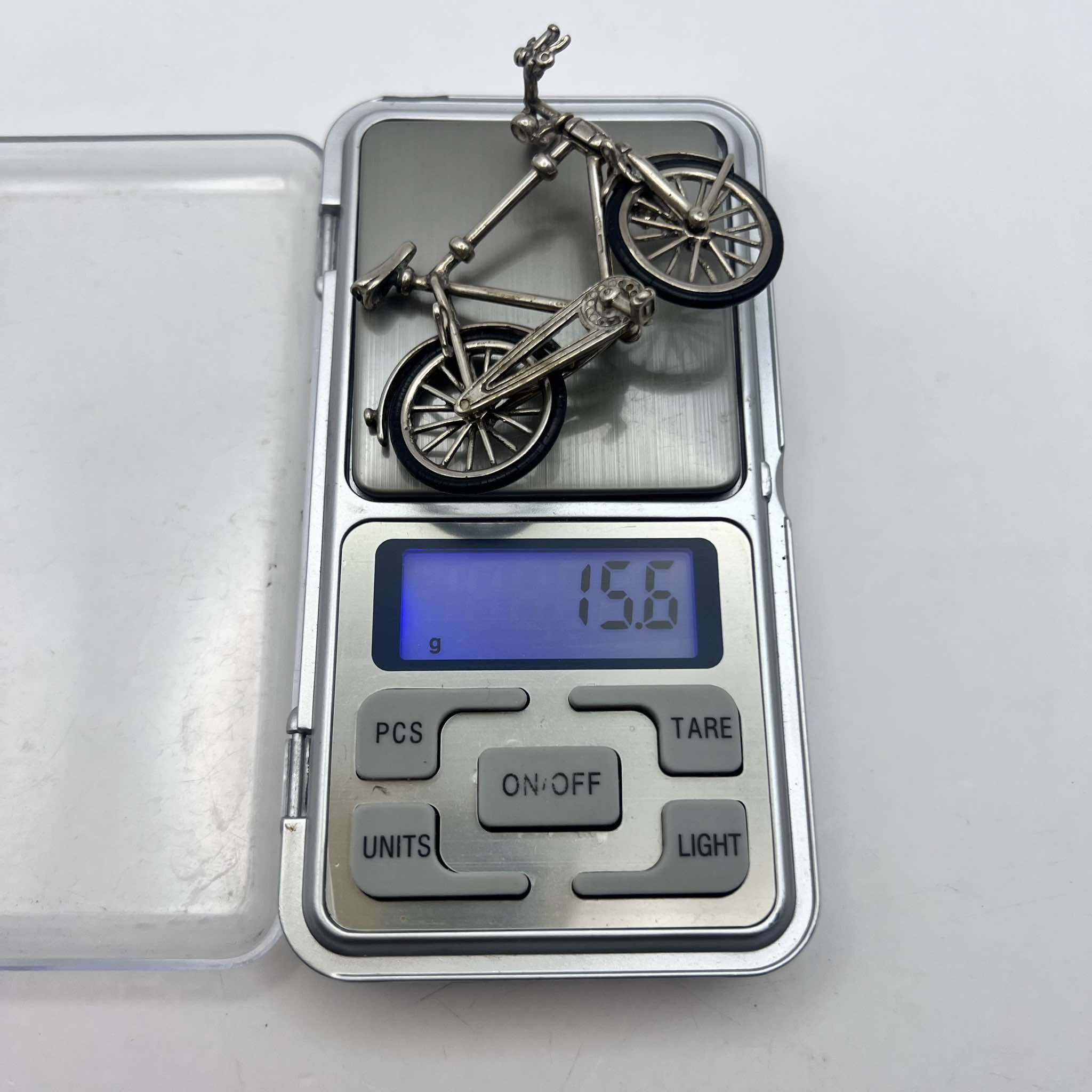 Vintage Vintage Miniature Silver 800 Figure Statue Bike Collectible Size ONE SIZE - 2 Thumbnail