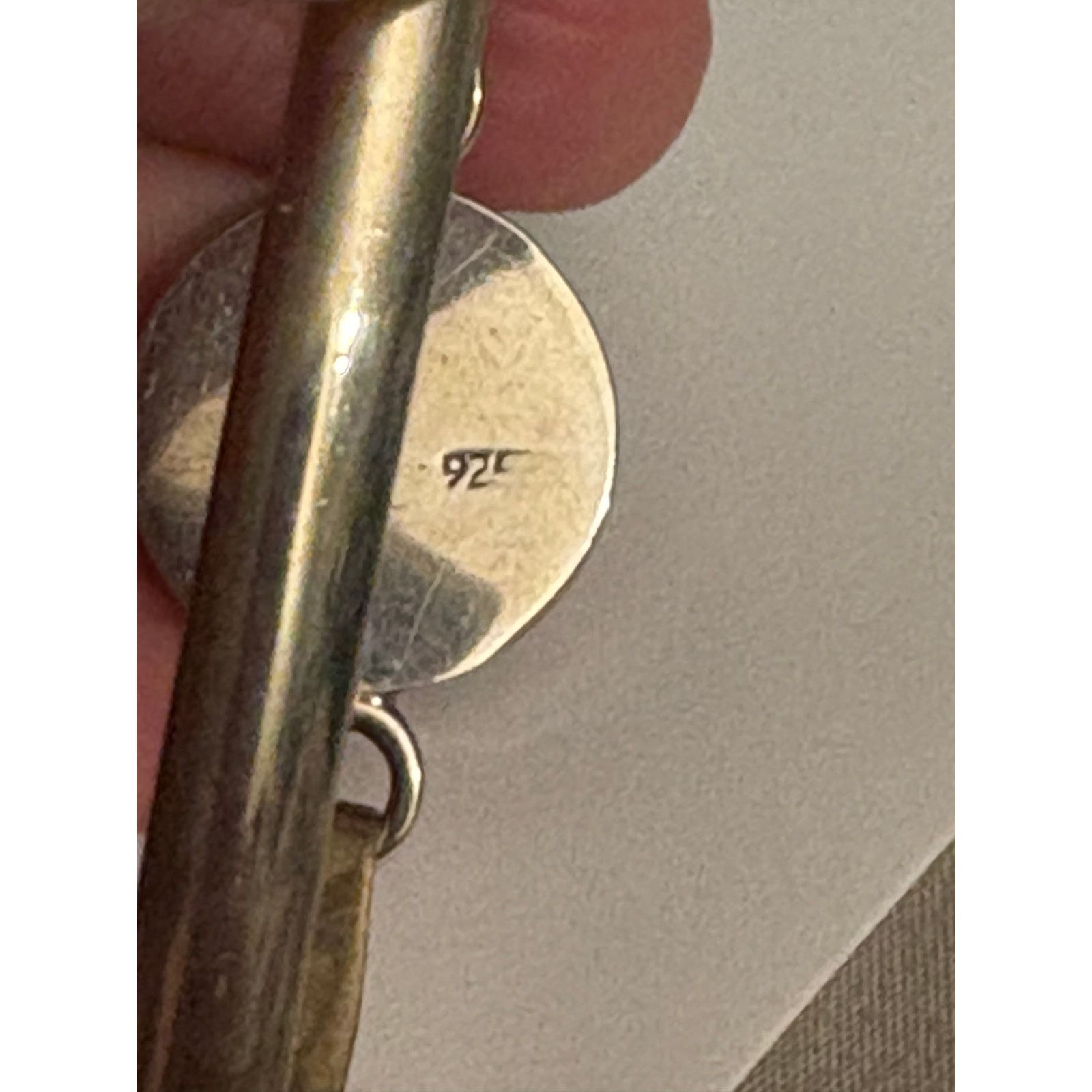 Other Vintage Sterling Silver 925 Bangle Bracelet Monogram 7 Inch Size ONE SIZE - 10 Thumbnail