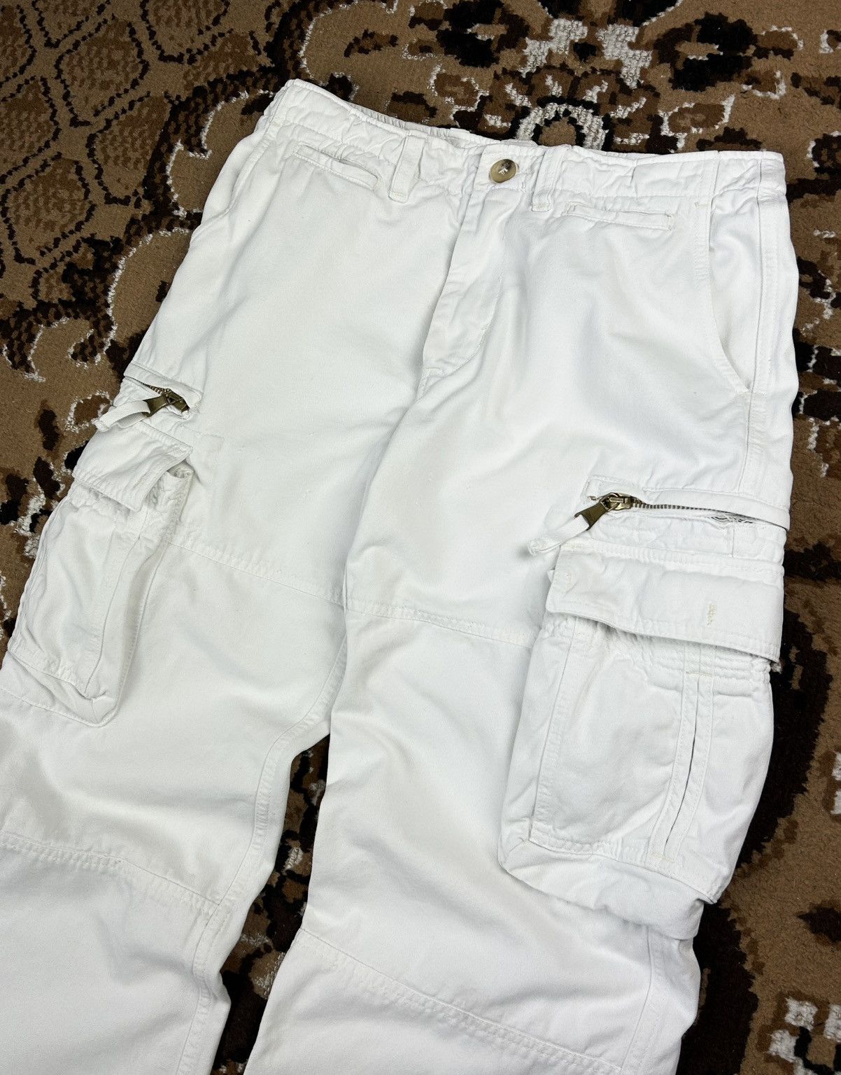 Dolce & Gabbana Dolce & Gabbana Archive White Cargo Pants Metal Logo Vintage Size US 32 / EU 48 - 6 Thumbnail